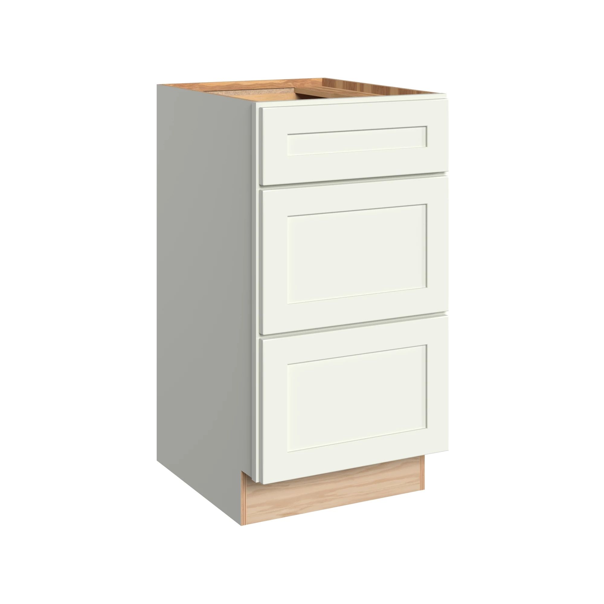 KraftMaid Momentum VBD182134.3G71 18-in Dove White Bathroom Vanity Base Cabinet without Top