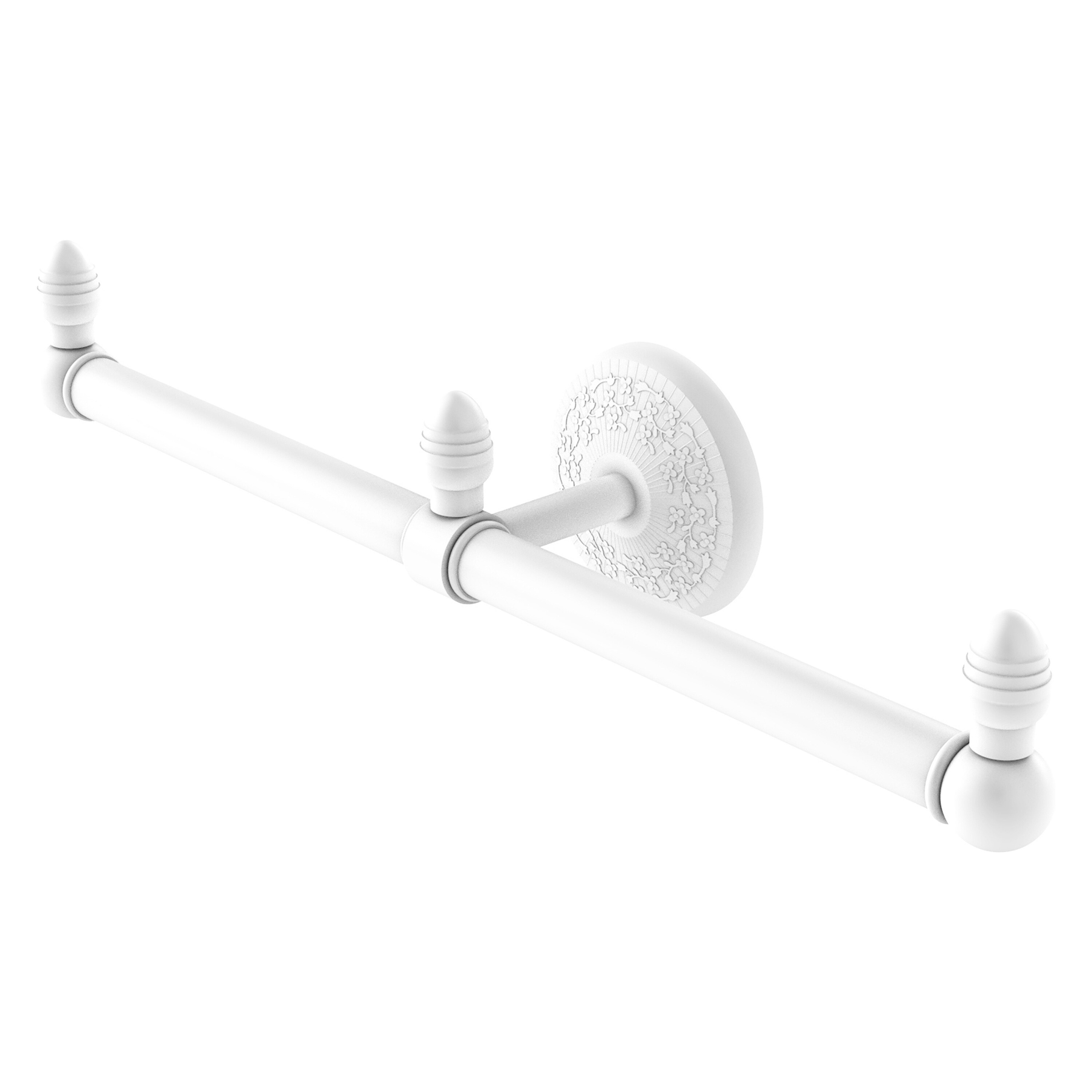 Allied Brass BPMC-HTB-2-WHM Monte Carlo 15-in double Matte White Wall mount Double Towel Bar