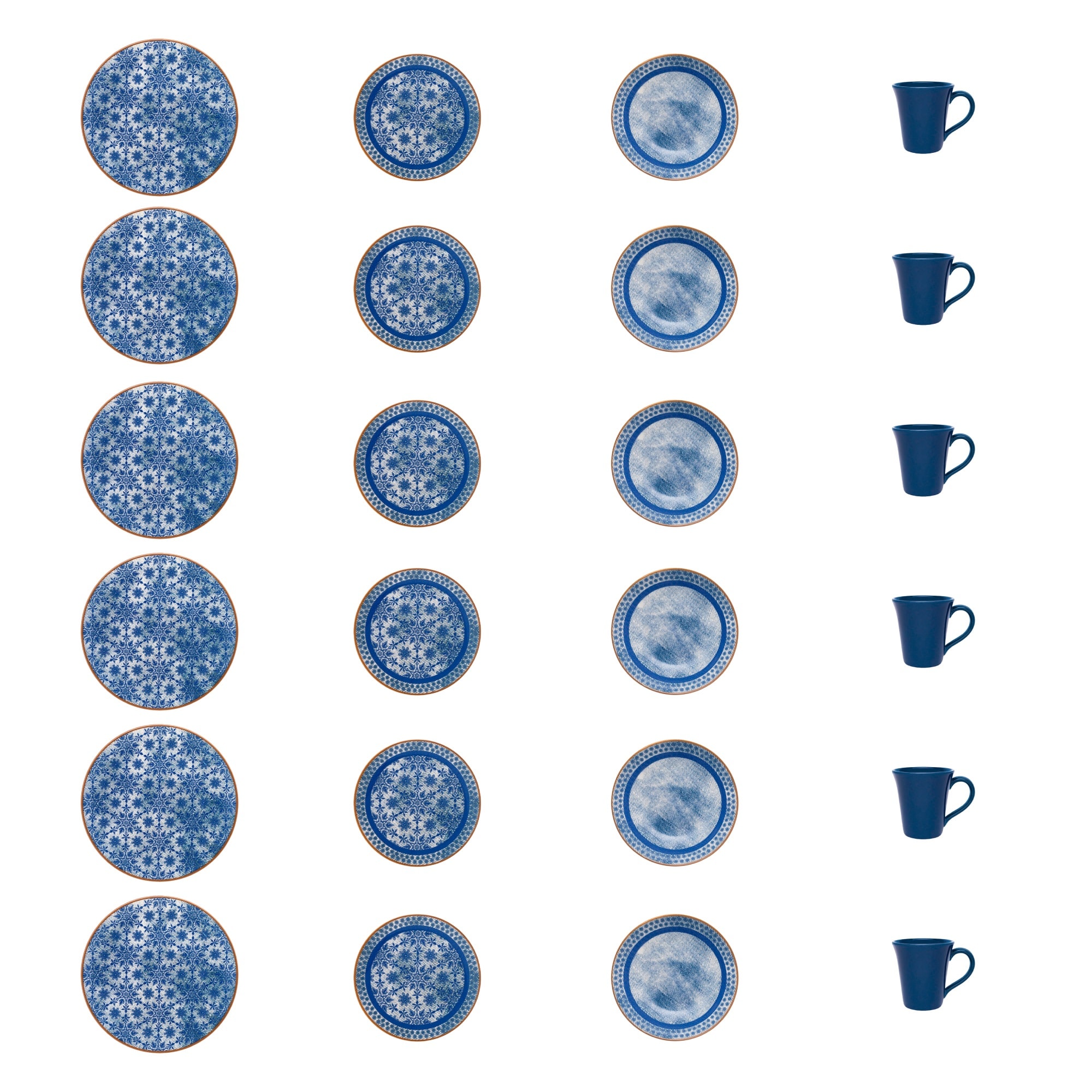 Manhattan Comfort 6-AMA8-5610 24 -Piece Stoneware Dinnerware