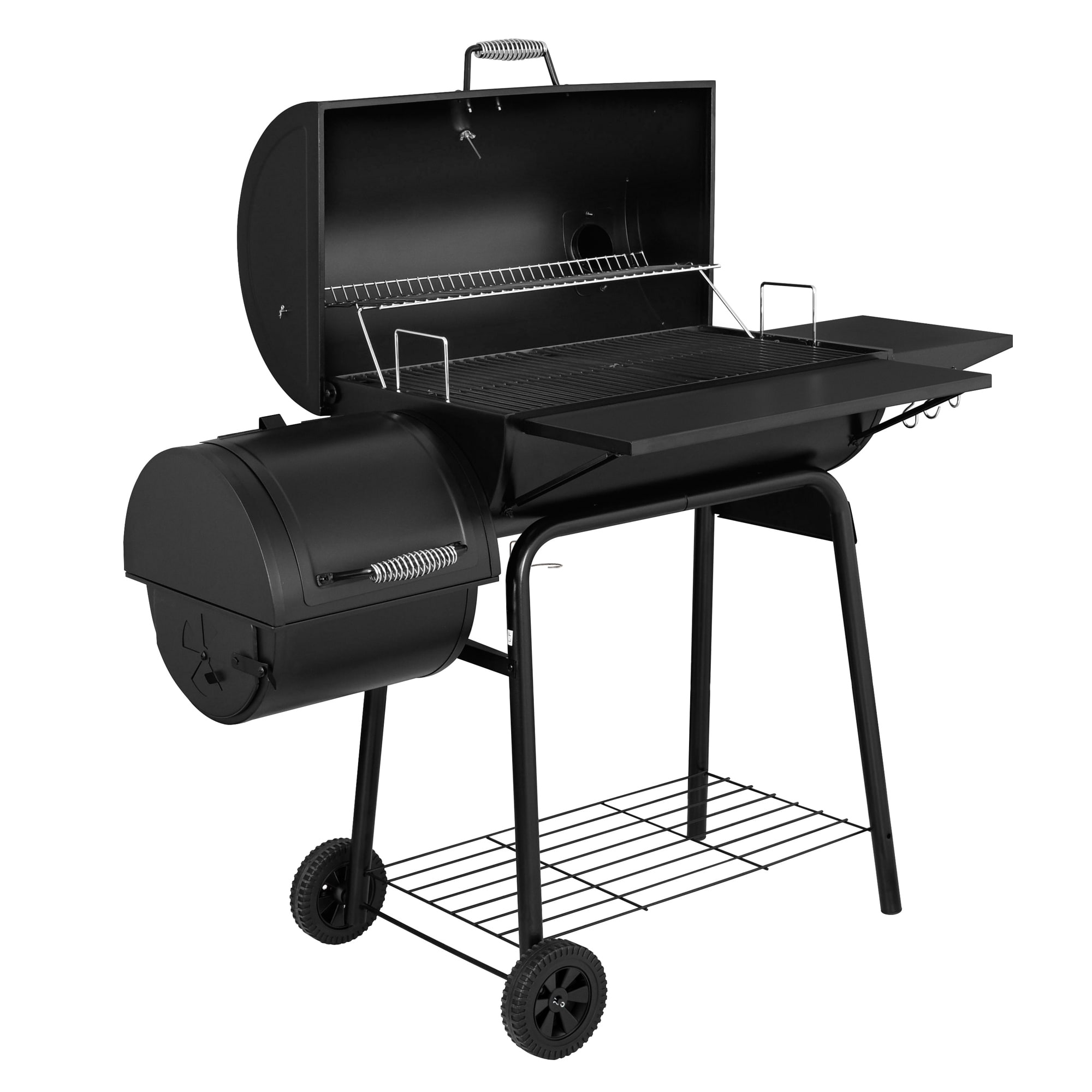 Royal Gourmet Charcoal Grill with Offset Smoker and Side Table