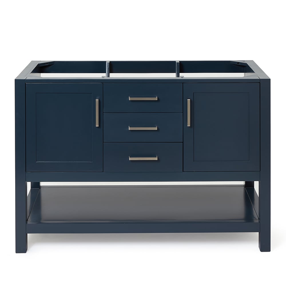 ARIEL R048S-BC-MNB Bayhill 48-in Midnight Blue Bathroom Vanity Base Cabinet without Top