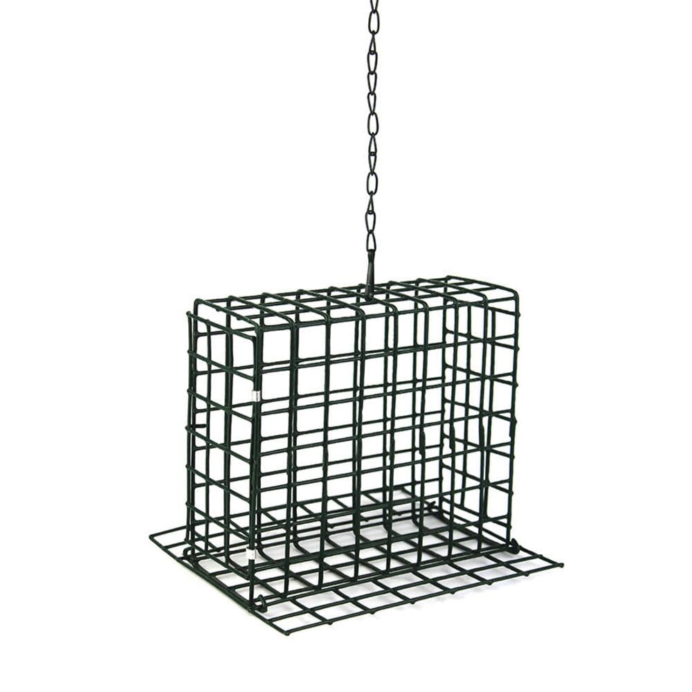 METAL SUET FEEDER Basket With Chain Hanger Cage Hanging One Cake Bird Feeding 