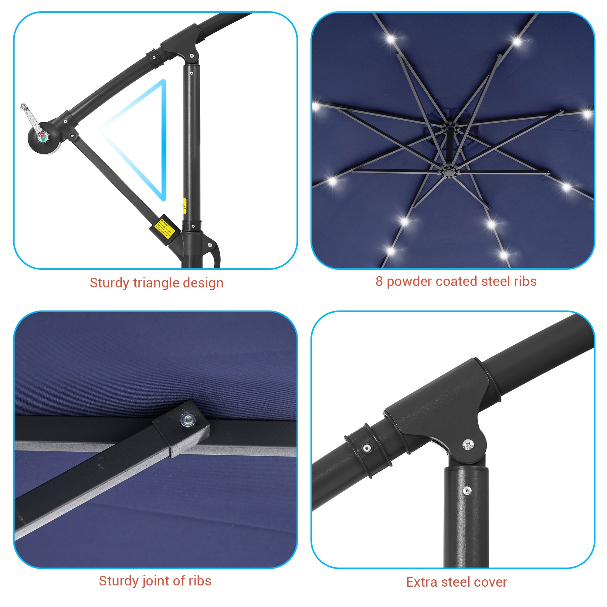 ACEGOSES LW-ROF-34L-LED Umbrellas-2 - View #3