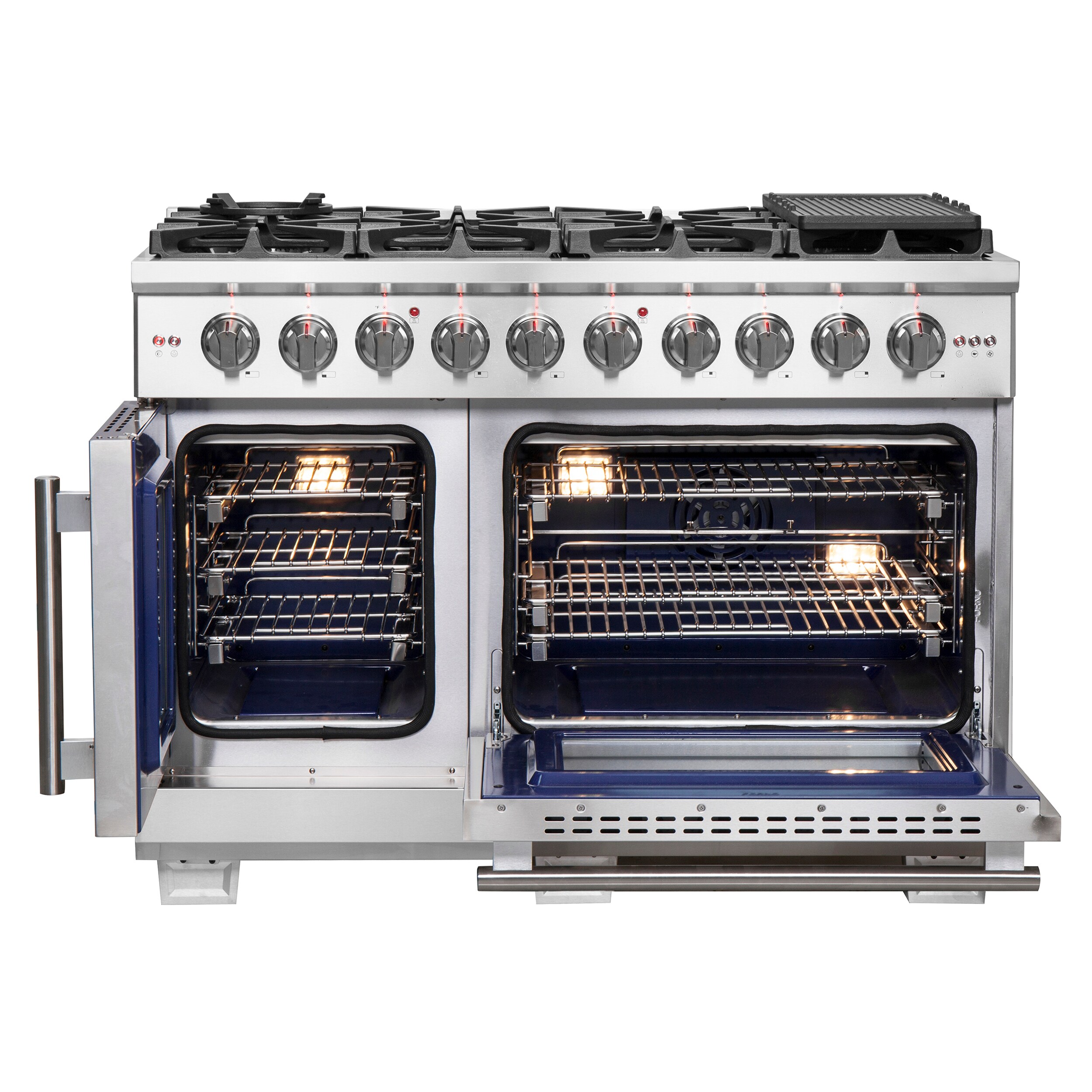 FORNO FFSGS6460-48 Double-Oven-Gas-Ranges - View #5