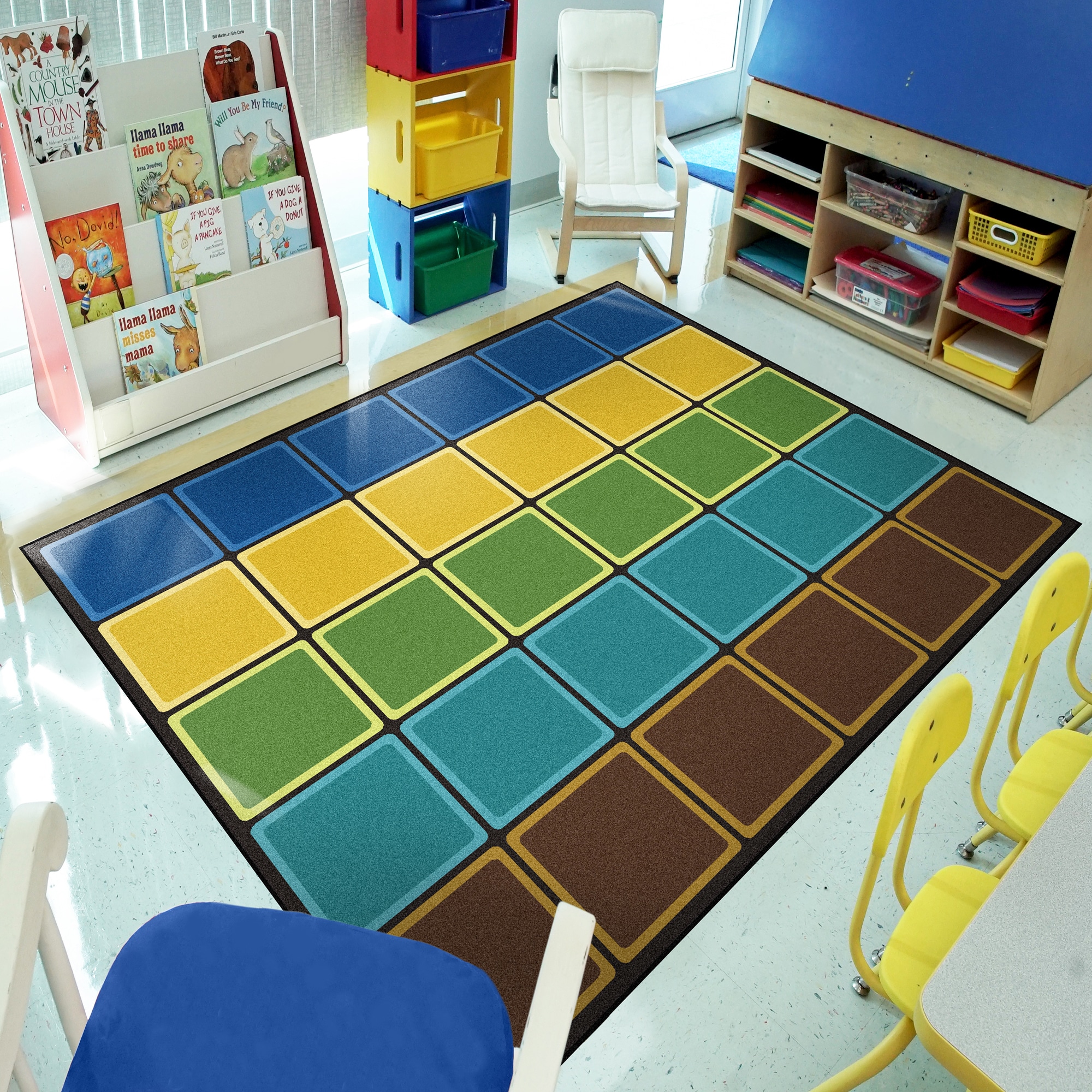 Joy Carpets 1709D-03 Kid Essentials 8 x 11 (ft) Tufted Nylon Multi Rectangular Indoor Area rug