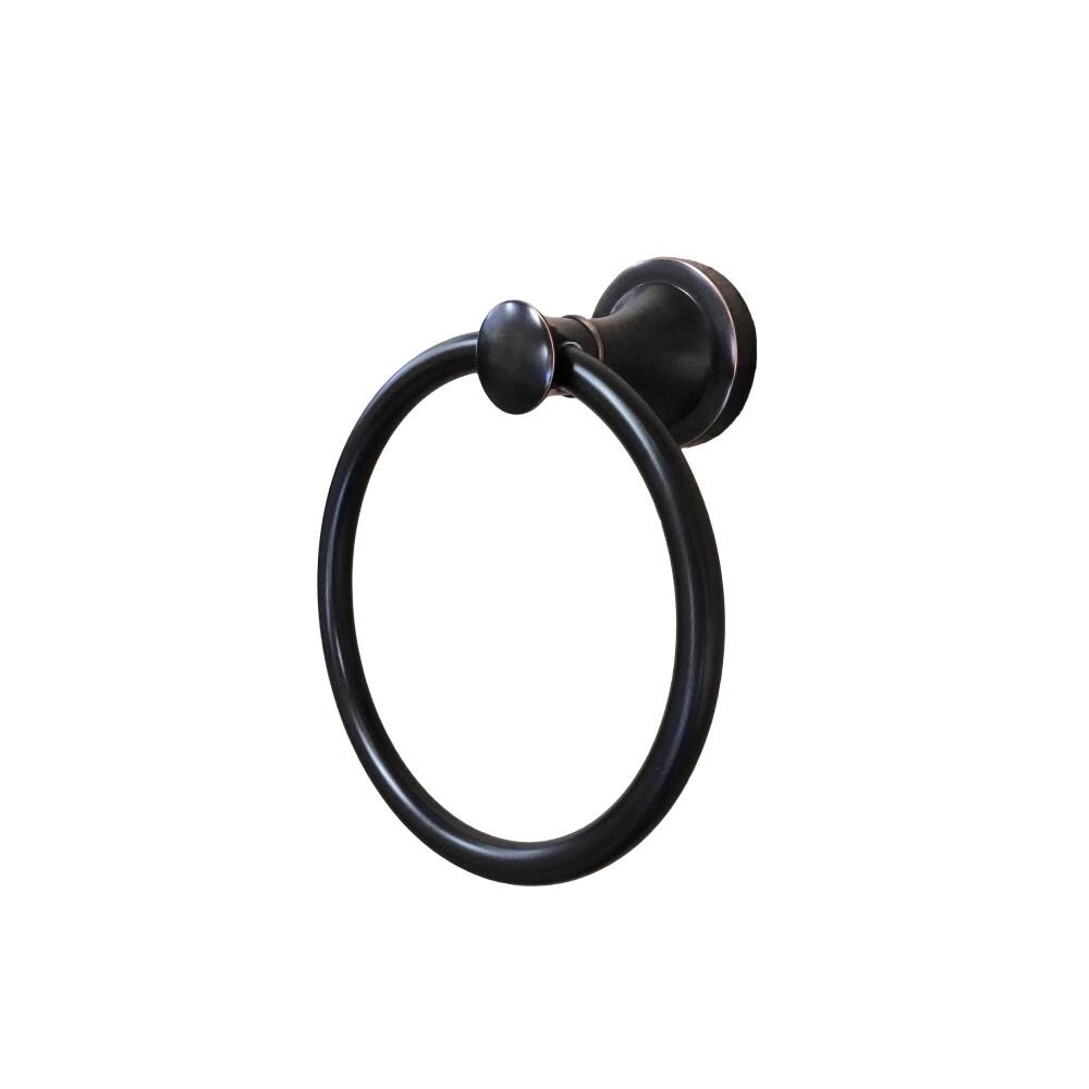 Dyconn Faucet London Oil-Rubbed Bronze Wall Mount Single Towel Ring in ...