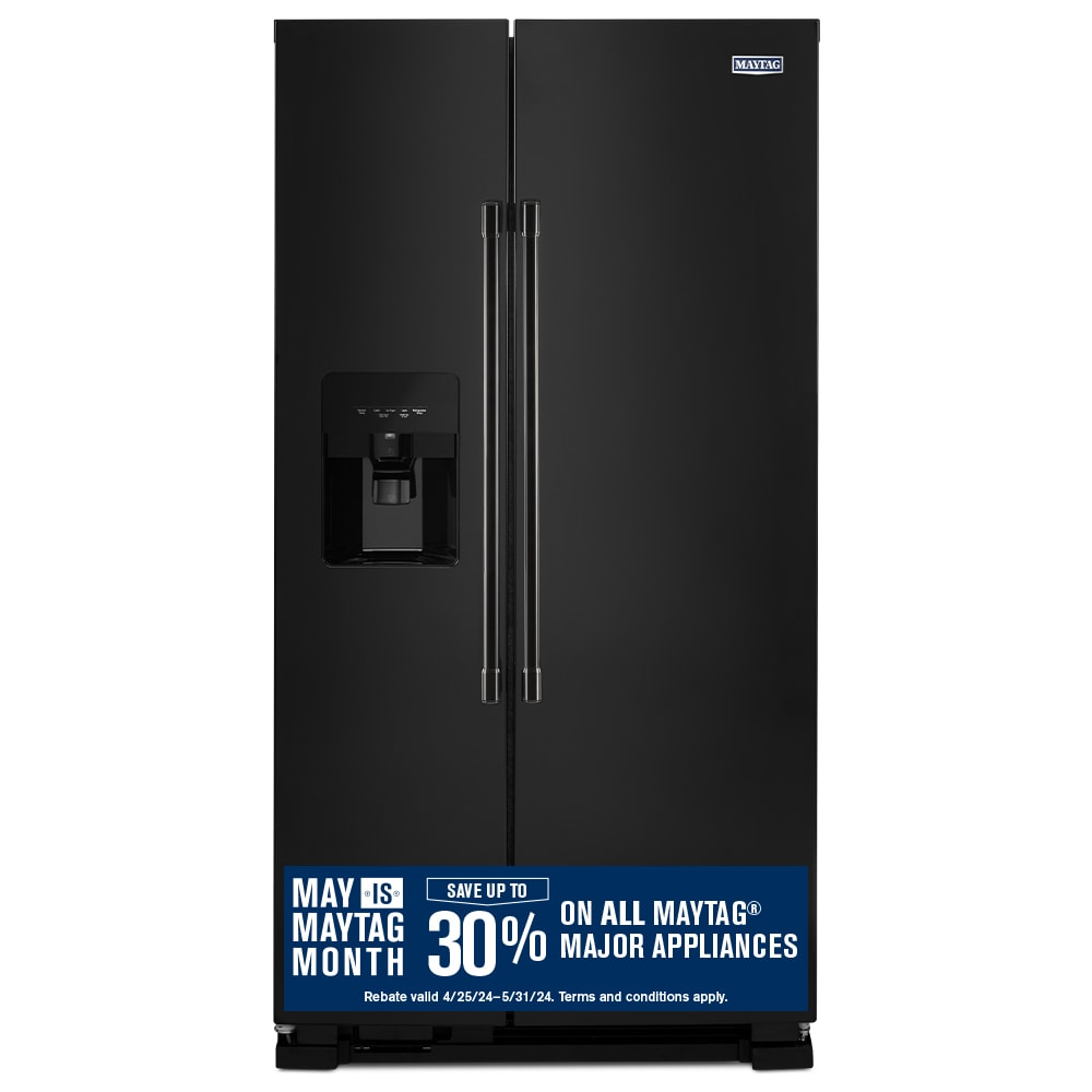 Maytag 24.5-cu ft Side-by-Side Refrigerator with Ice Maker, Water 