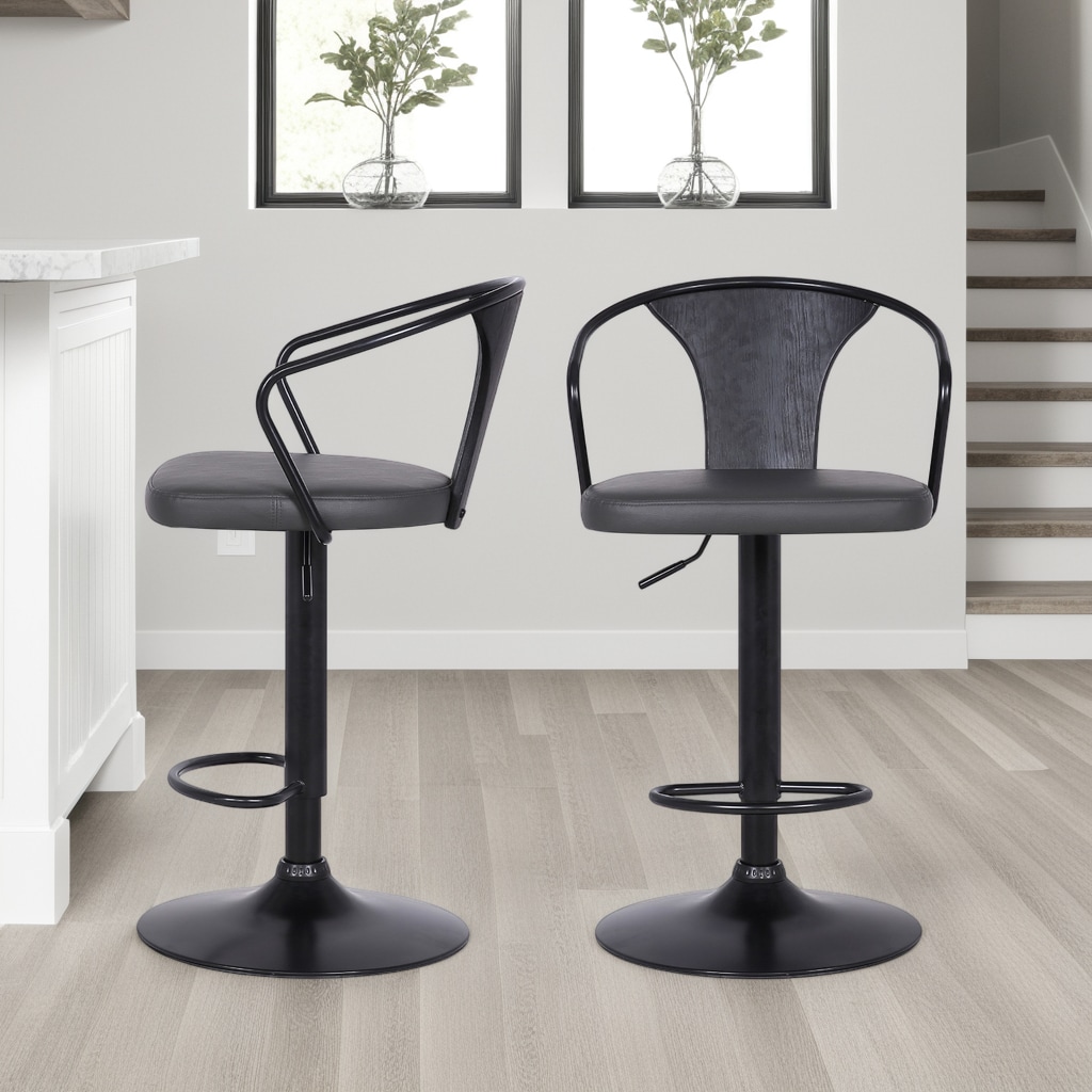 Armen Living LCEASWBABLGR stools - View #2