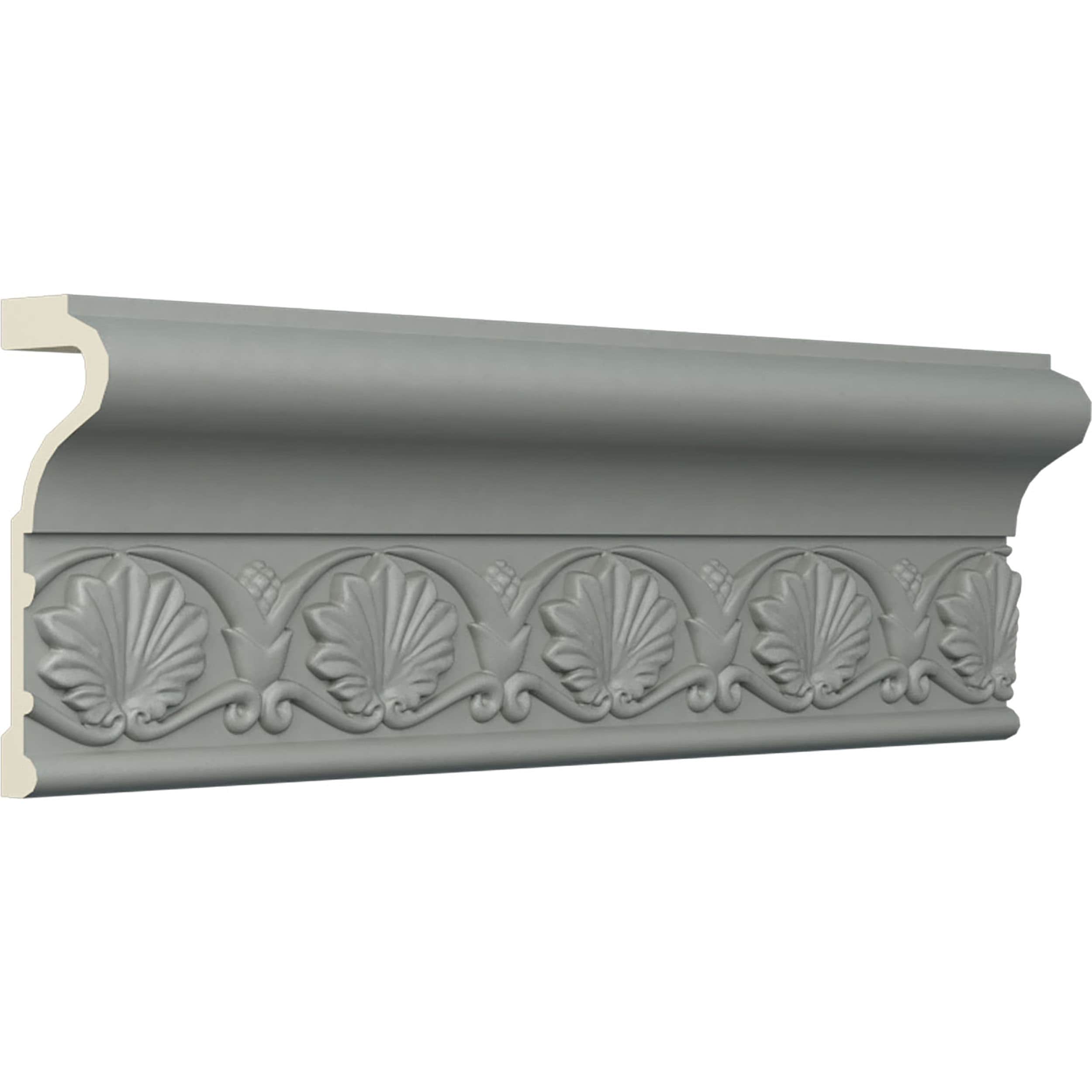 Ekena Millwork 4"H x 1 3/8"P x 94 1/2"L, (3" Repeat), Emily Chair Rail