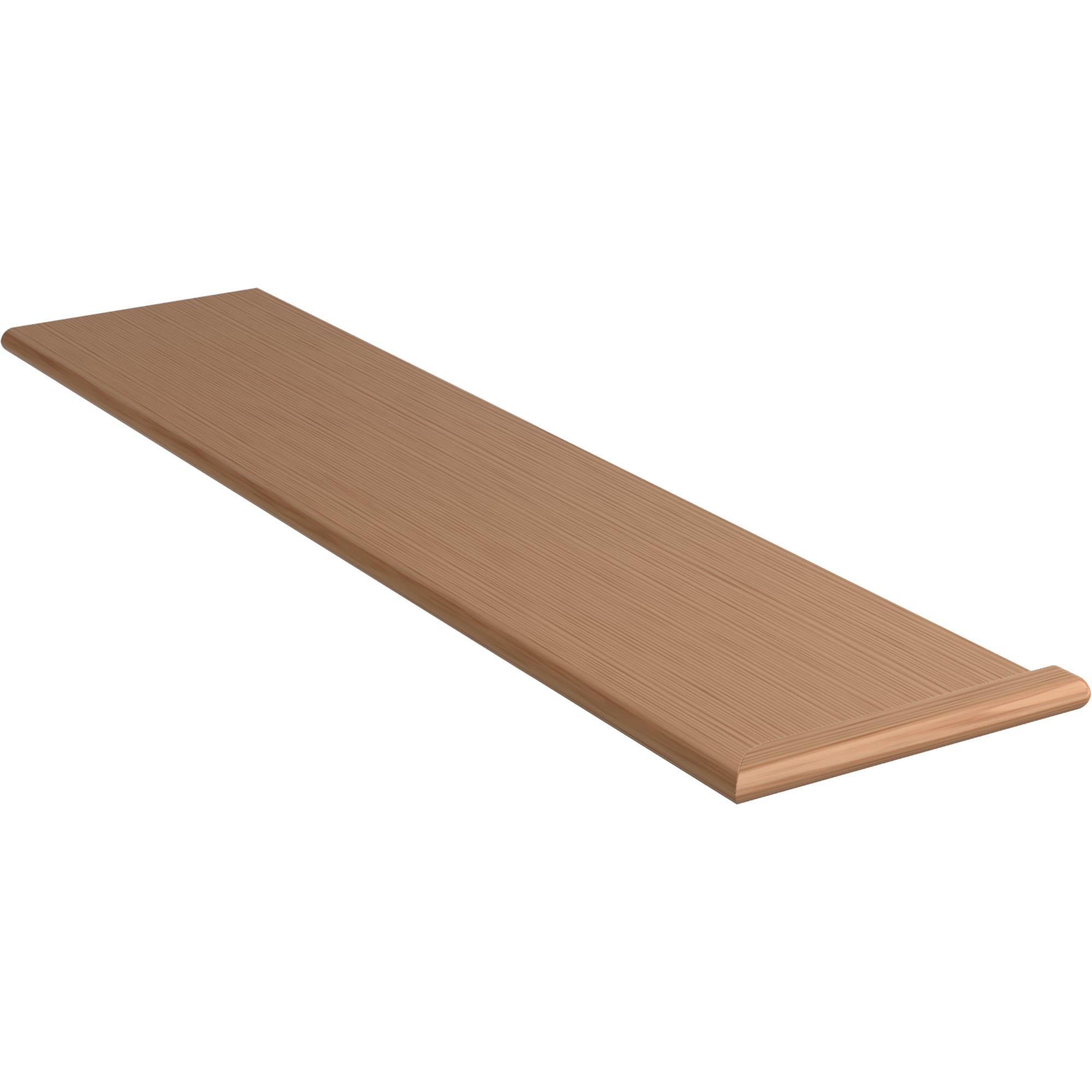 L.J. Smith Stair Systems 807011X48RH-AL 48-in x 11.5-in x 1-in Brown Alder Right return Bullnose Stair Tread