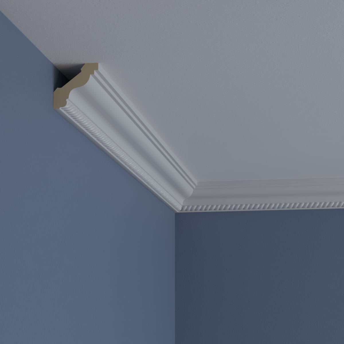 Primed White Urethane Leandros Crown Moulding 94.5"
