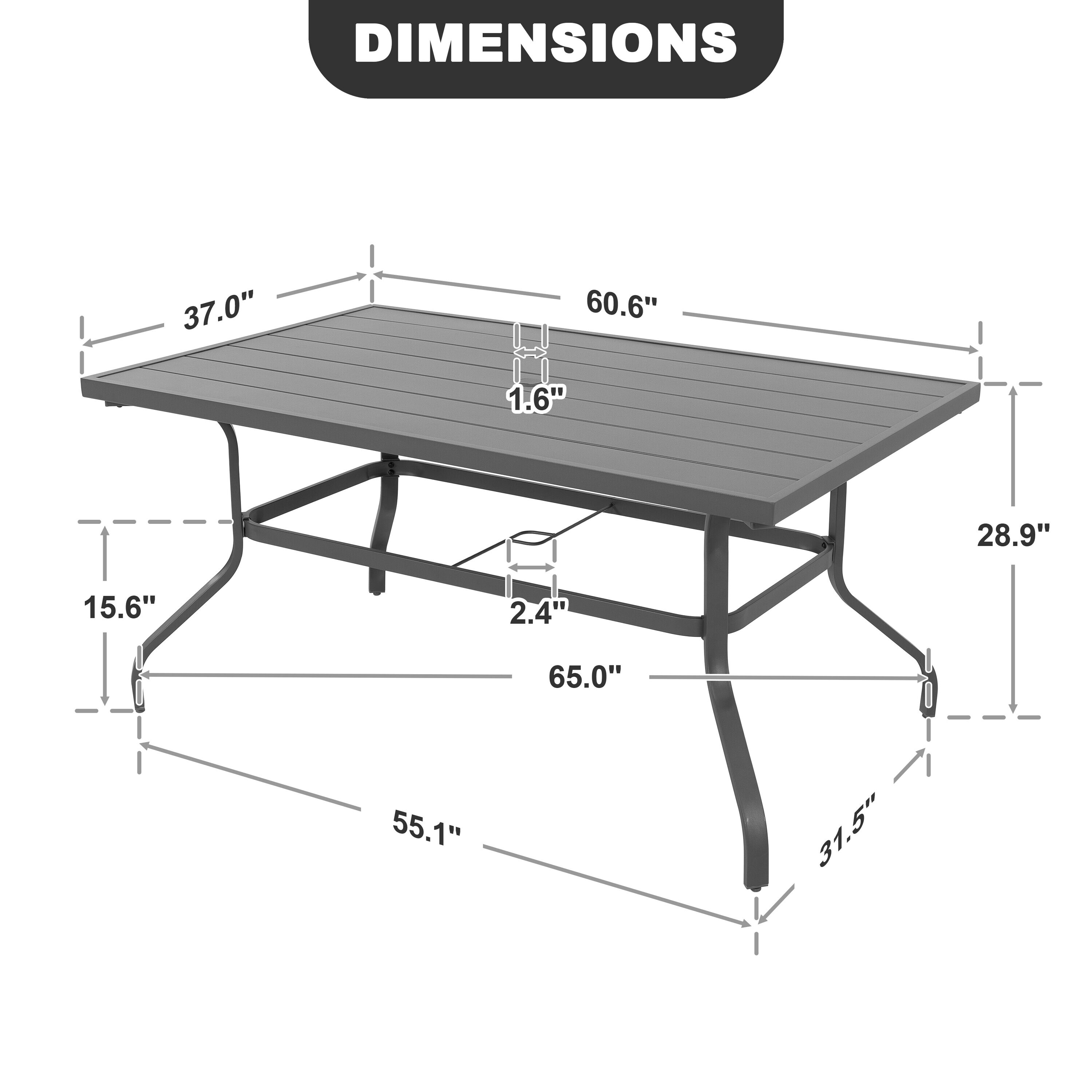 Nuu Garden TA103GR Patio-Tables - View #3
