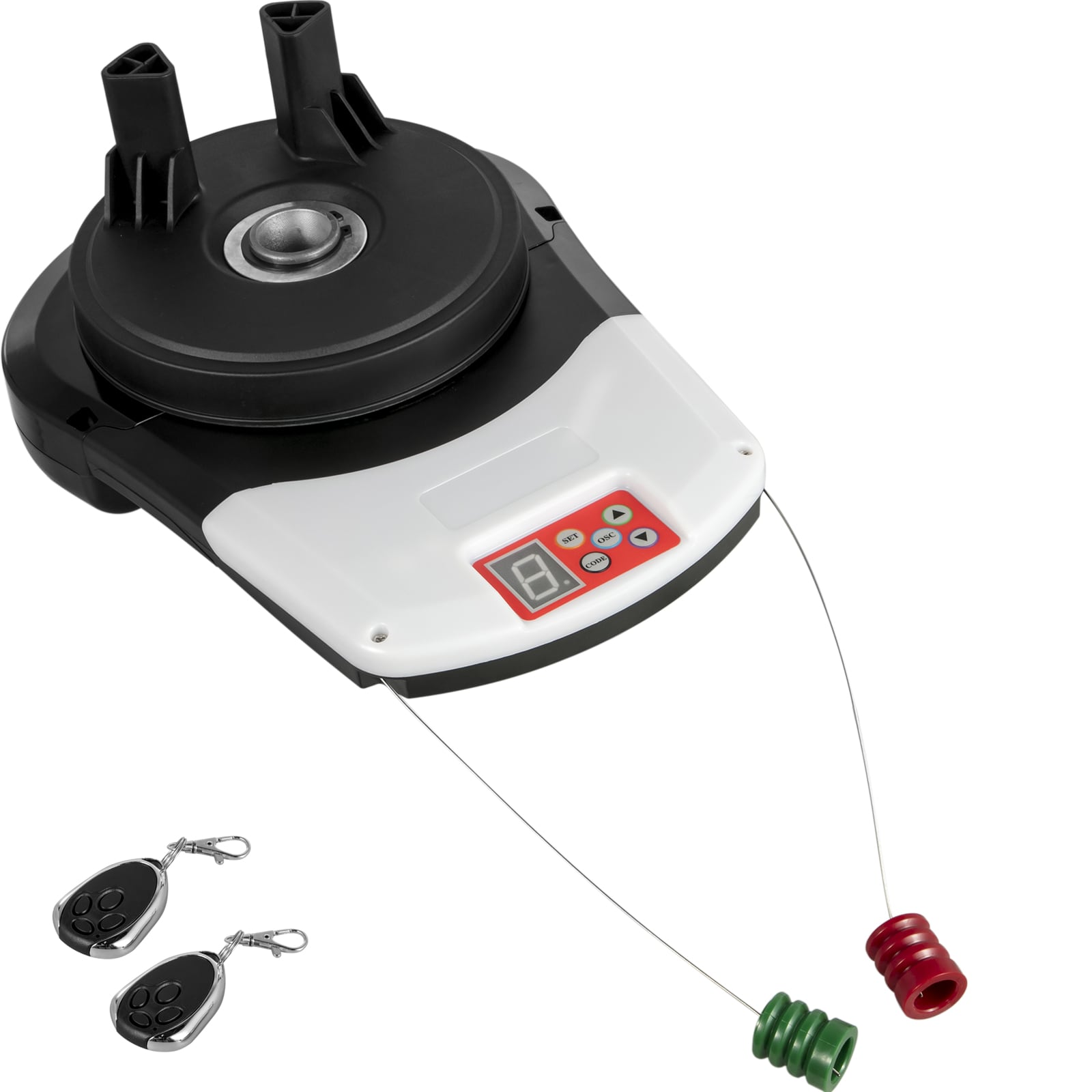 GIVIMO Roller Garage Door Opener 800-N 110V Electric Roller Gate Opener with 2 Remotes 164-ft Range Rolling Code for 16.4-ft Door Up to 270 sq ft