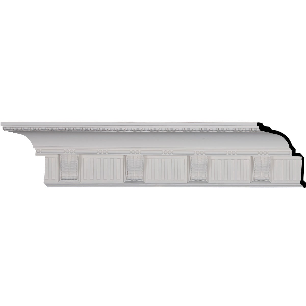Ekena Millwork MLD06X05X08CR-CASE-2 Crendon 6-1/8-in x 7-ft 10-1/2-in Primed Urethane Crown Moulding 2 -Pack