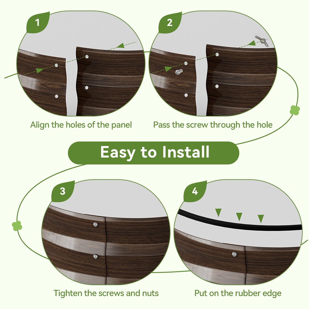GTPLAYER OT-GD02-BR-2FT-2PS Raised-Garden-Beds - View #7