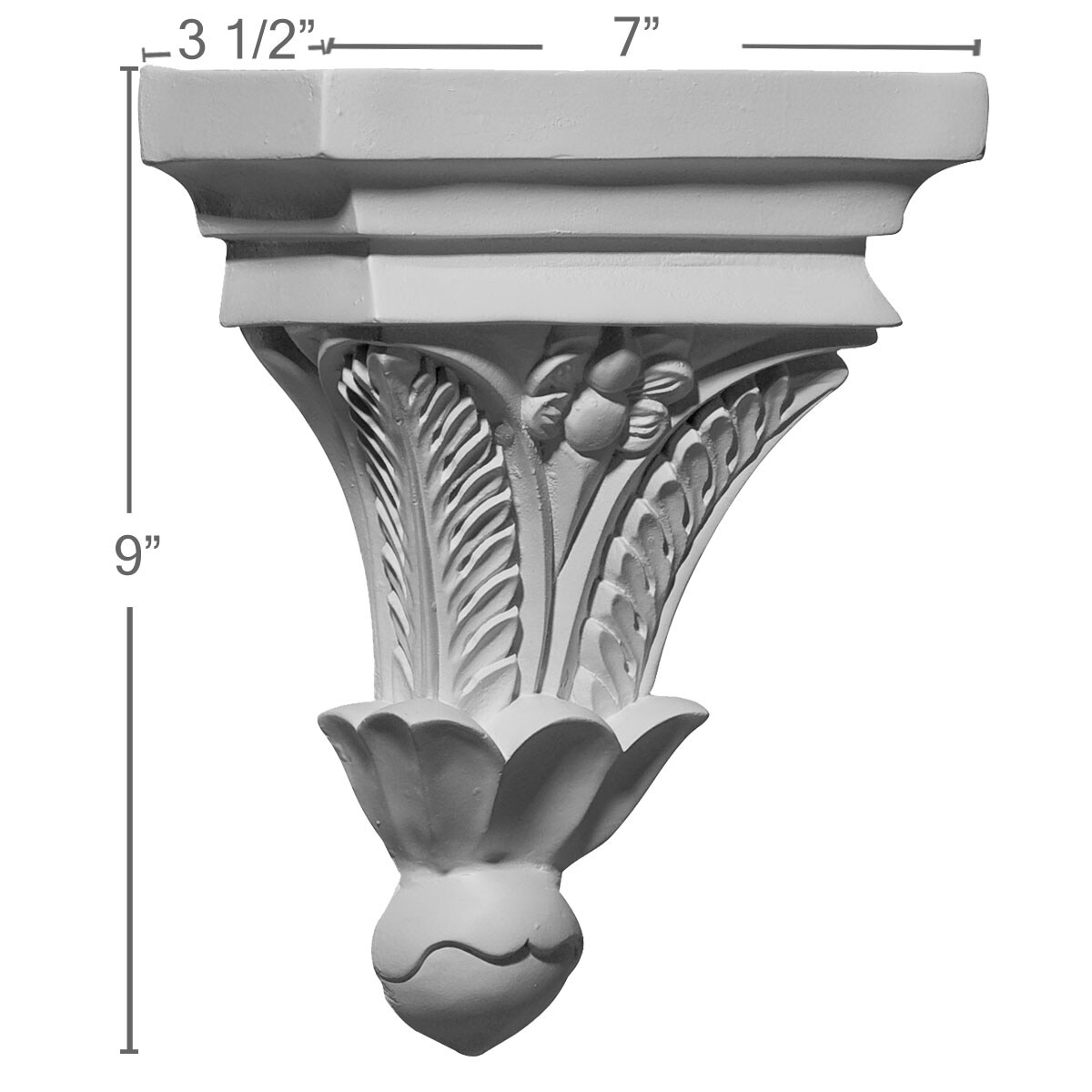 Ekena Millwork COR07X03X09FL corbels - View #2