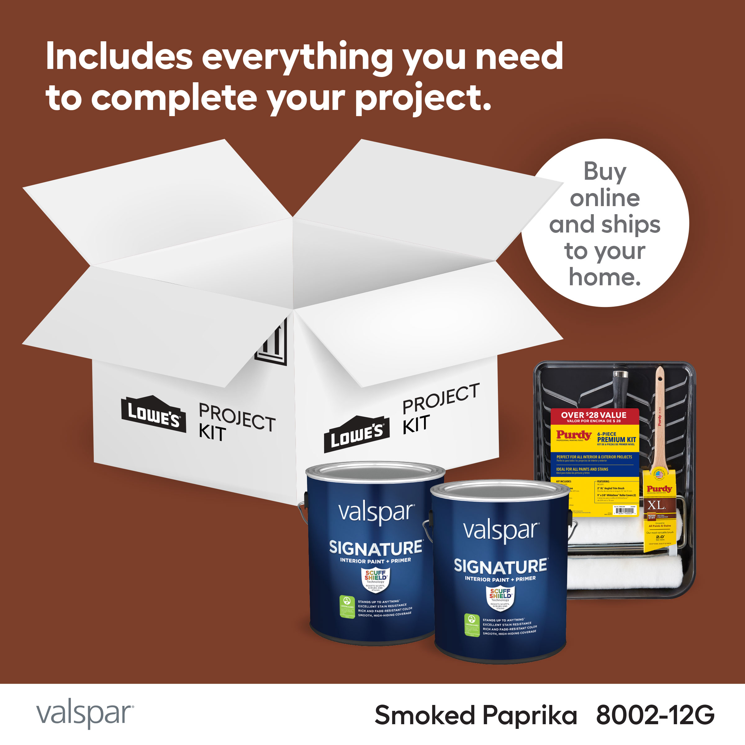 Shop Valspar Smoked Paprika Paint Project Kit at Lowes.com