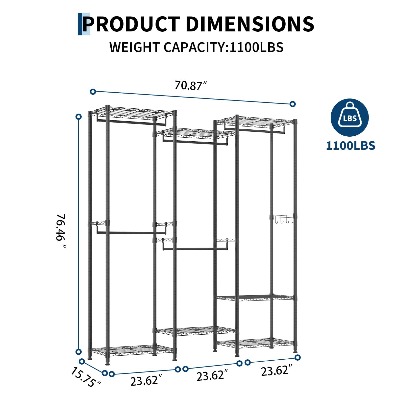 GarveeLife BWR-P5VCDU44 Wire-Closet-Kits - View #3