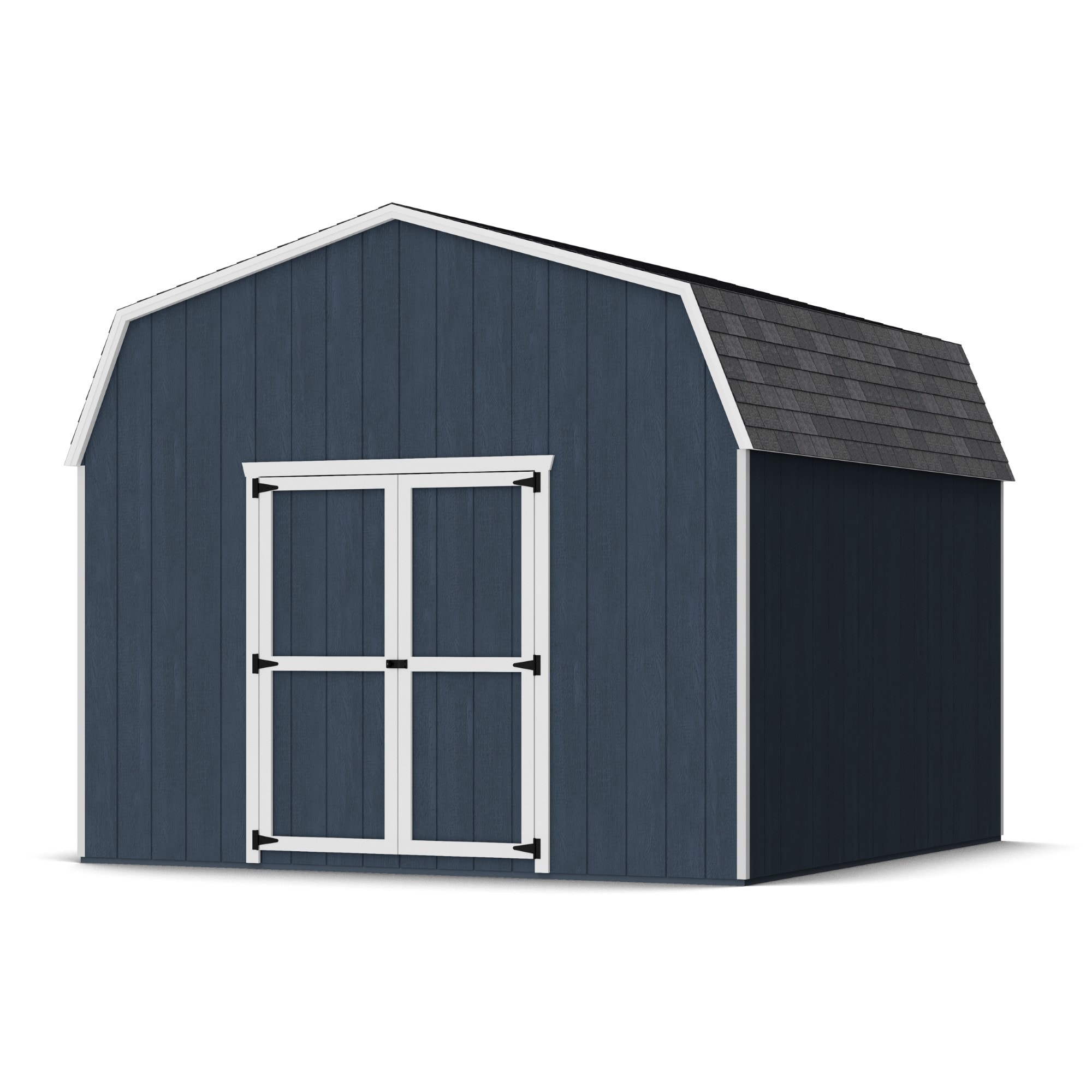 Little Cottage Co 12X12 VGB-6-PC Value Gambrel Barn 12-ft x 12-ft Gambrel Style Wood Outdoor Storage Shed with 2 Doors