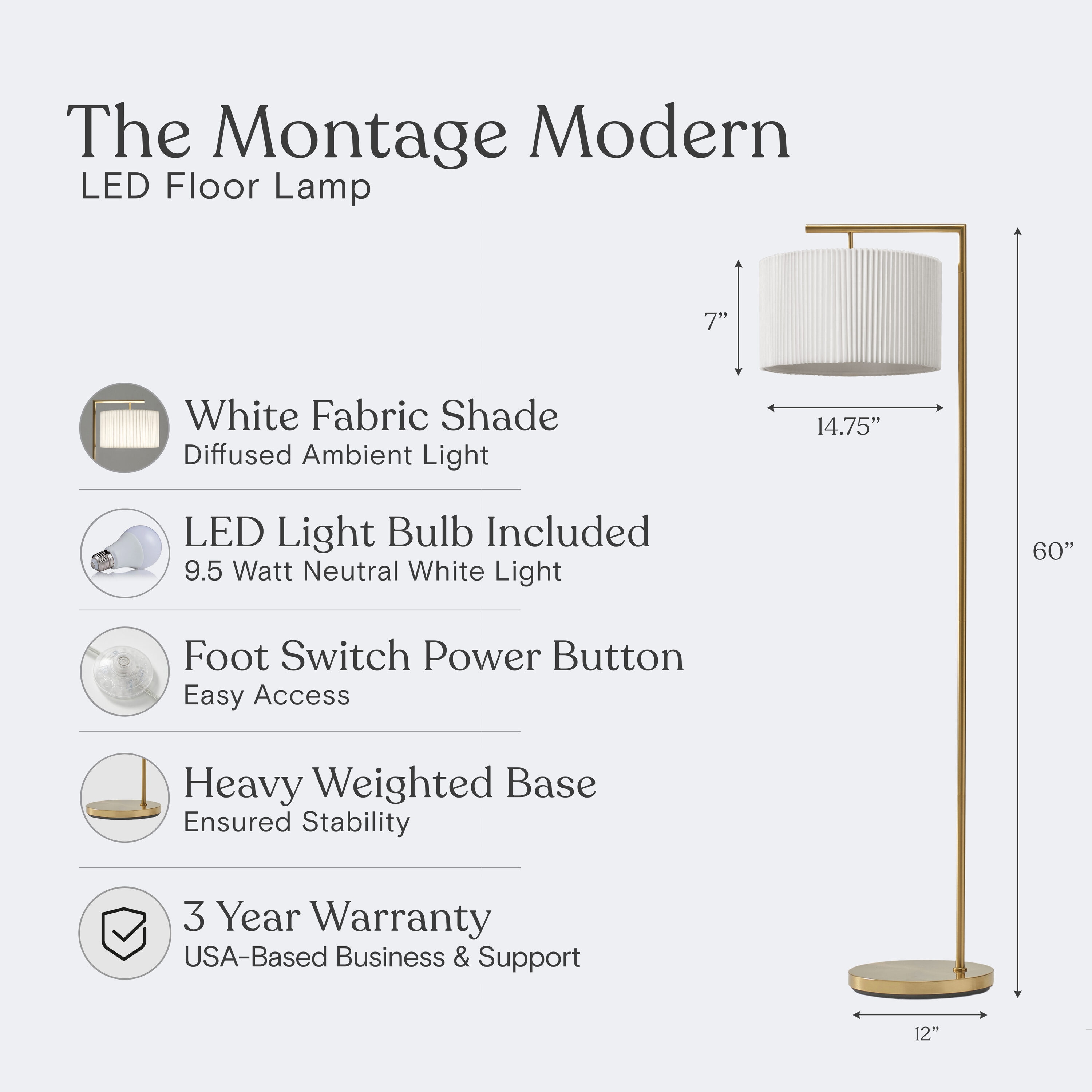 Brightech FL-MNTGMDPL-BRS floorlamps - View #3