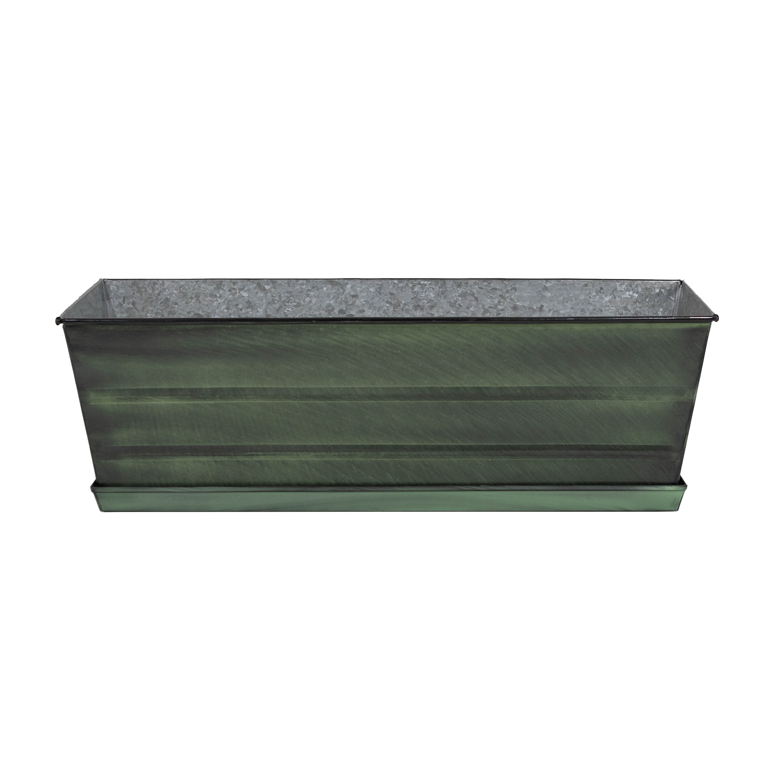 ACHLA Designs VFB-05-T Rectangle 10-in W Green Metal Indoor/Outdoor Planter