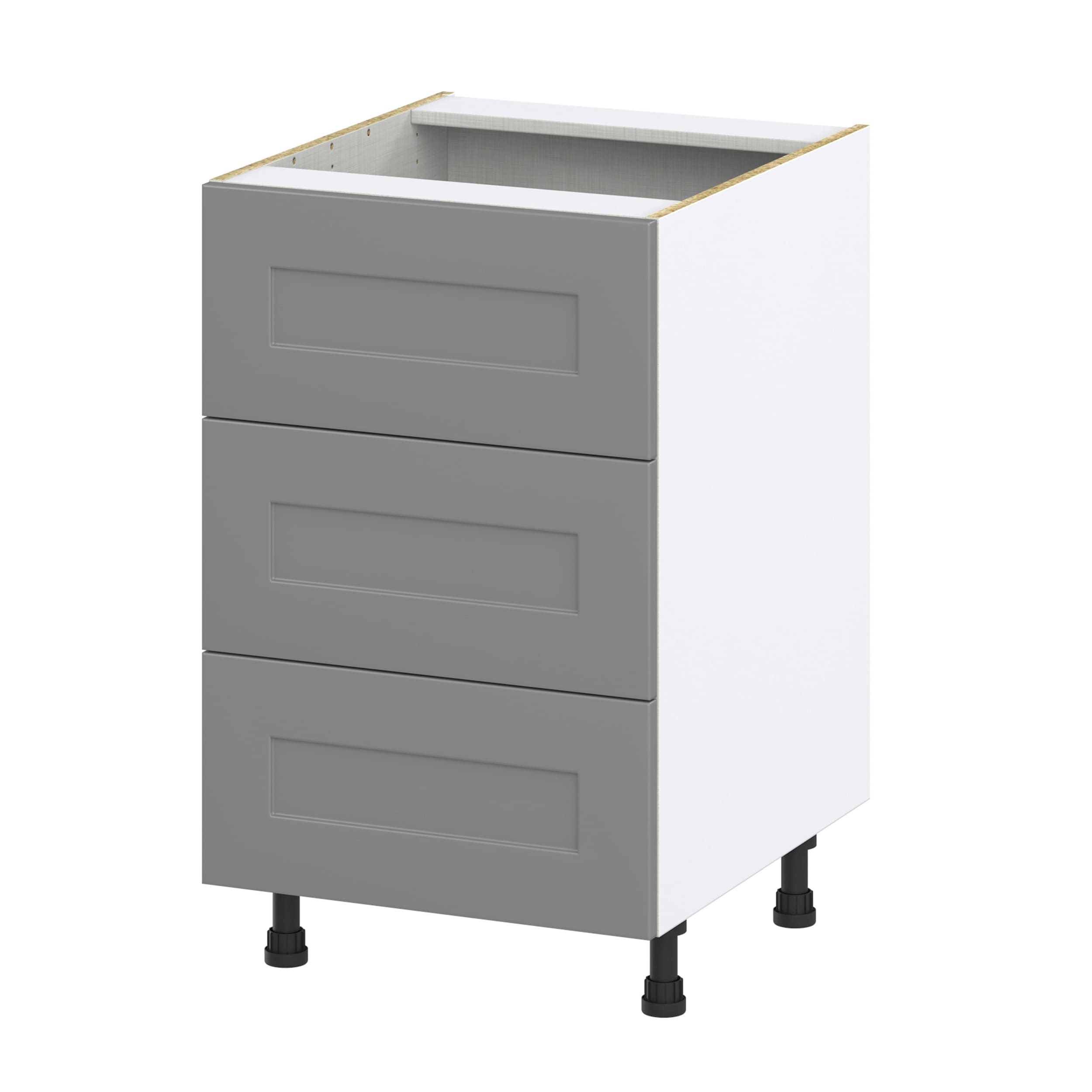 Hugo&Borg Beaumont 12-in W x 34.5-in H x 21-in D Slate Gray 1-Drawer Base Fully Assembled Cabinet (Recessed Panel Shaker Style)