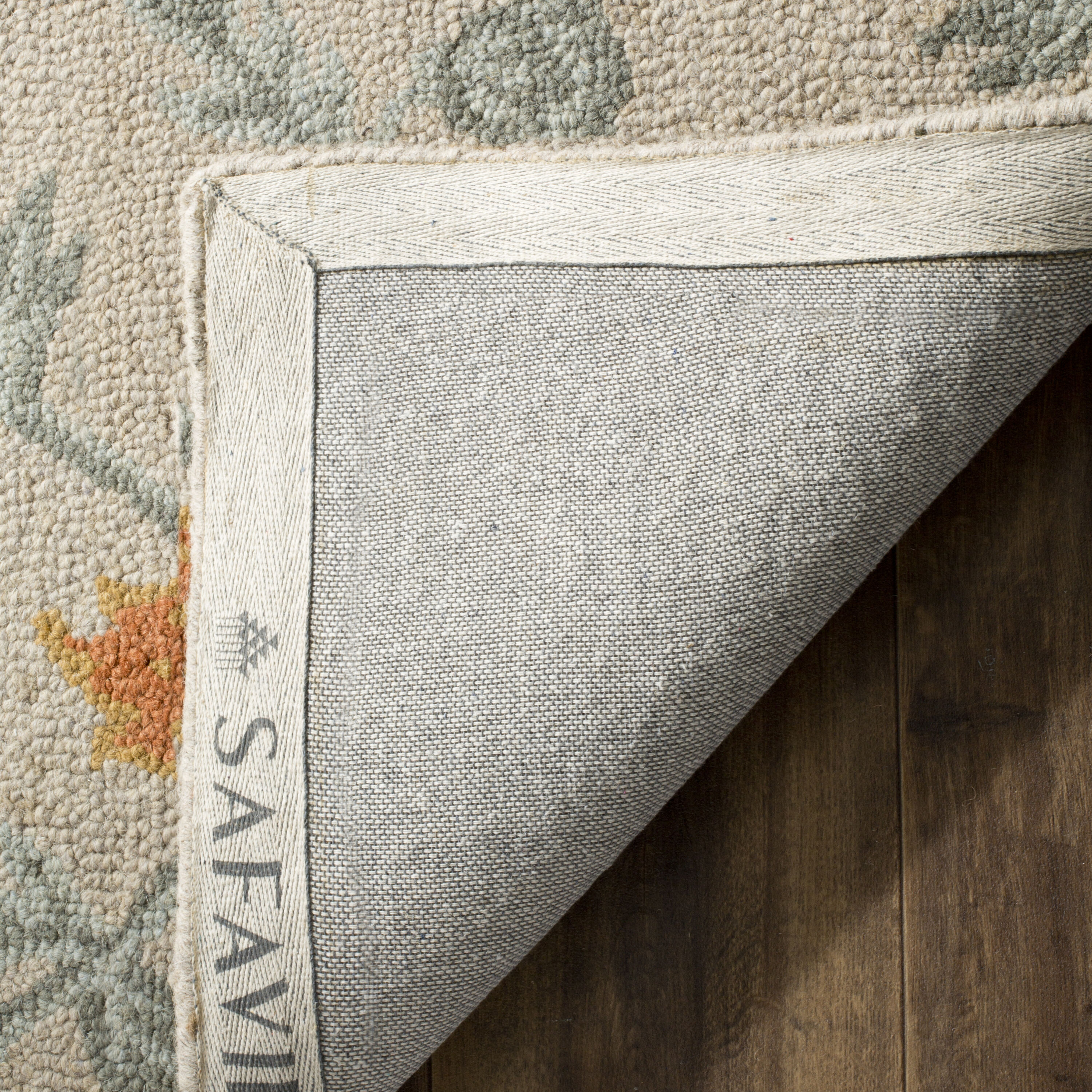 Ivory Floral Handmade Tufted Wool Area Rug, 3' x 5'
