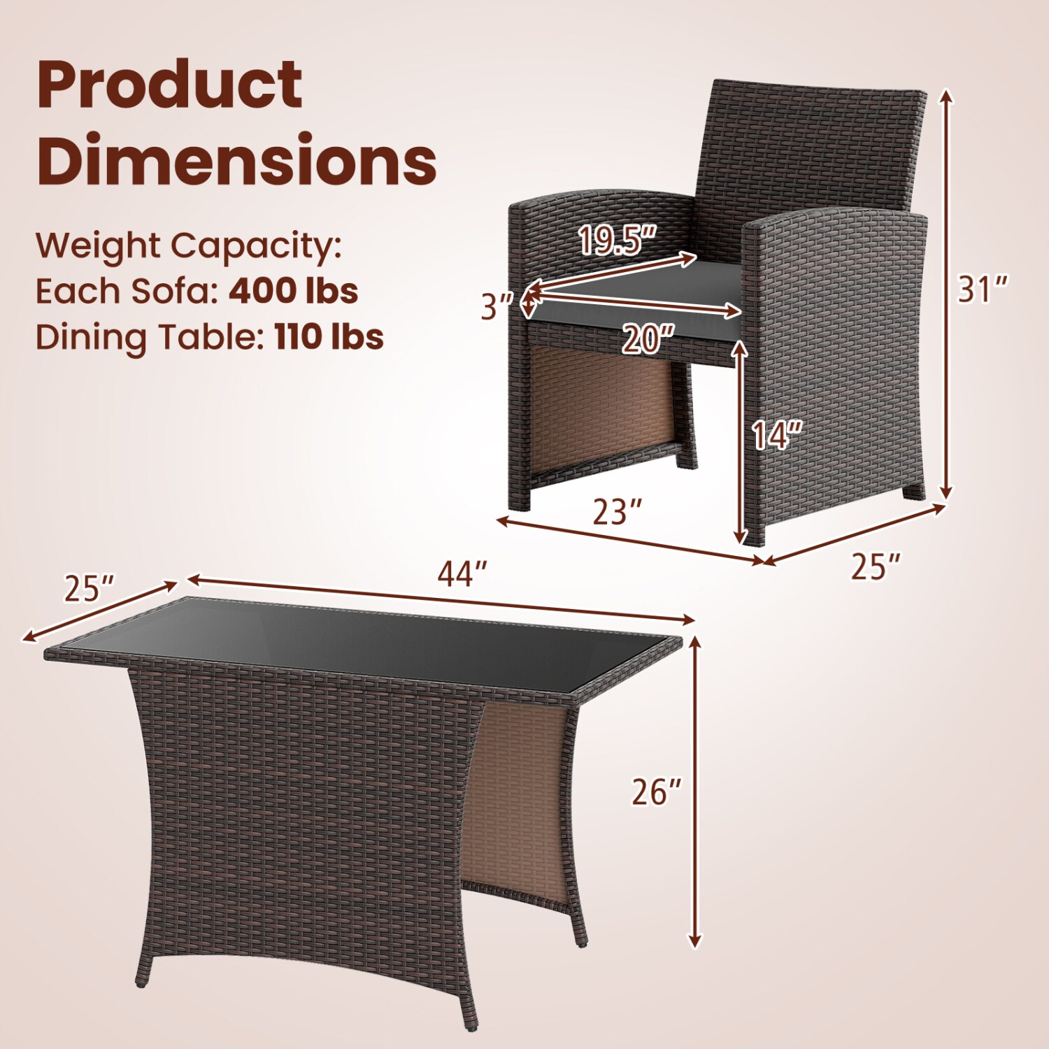 Slickblue D-CO-KD23637WH Patio-Dining-Sets - View #3