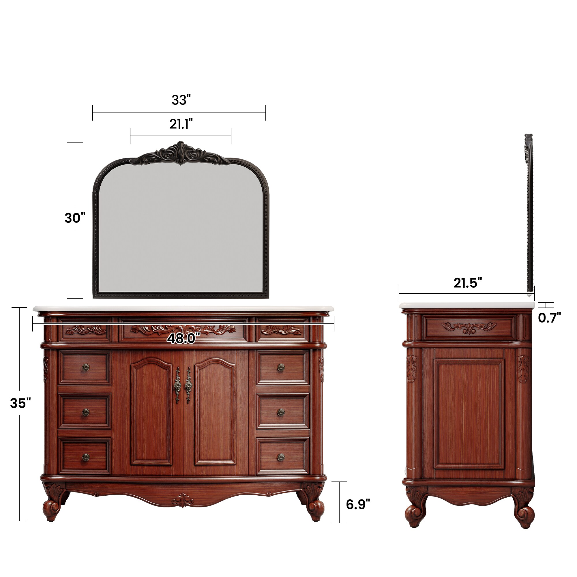 VOUA DXRCJ-SJD-GY Bath-Vanity-Combo - View #13