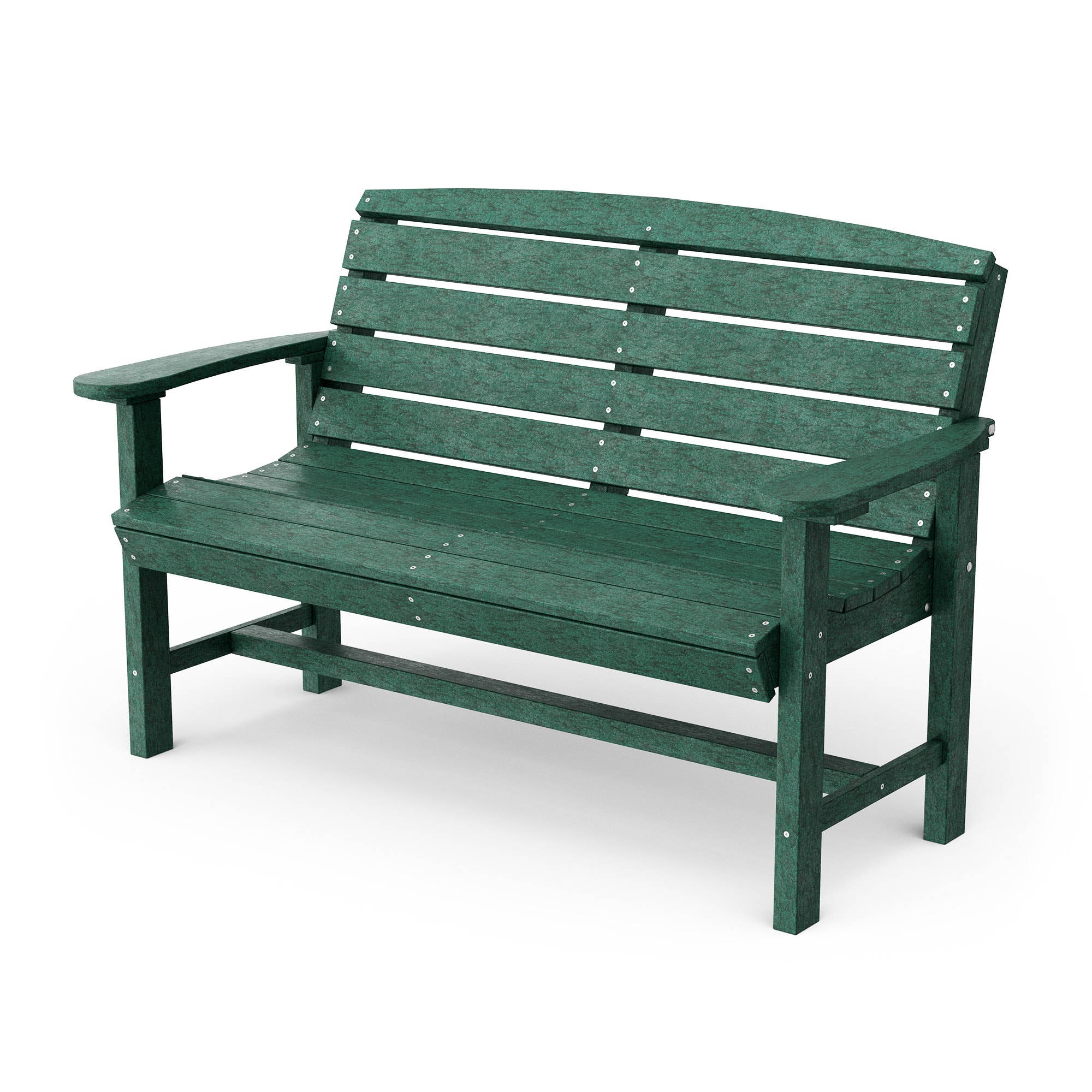 Wildridge LCC-226-TG Classic 55.5-in W x 34-in H Turf Green Plastic Traditional Bench