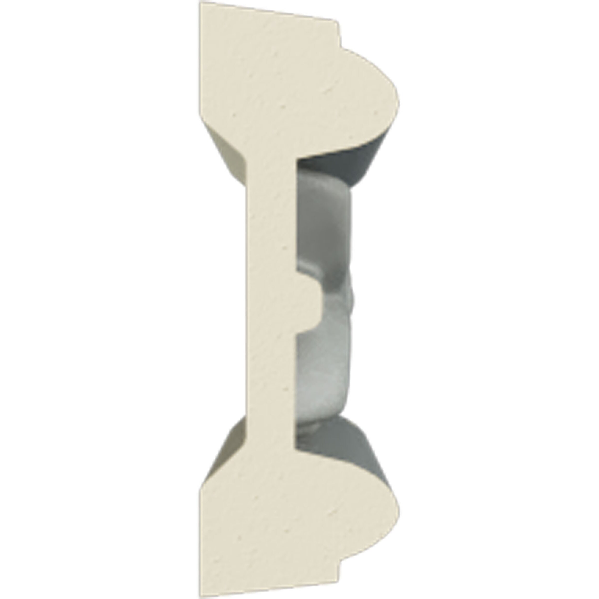 White Primed Polyurethane Flower Crown Moulding Set