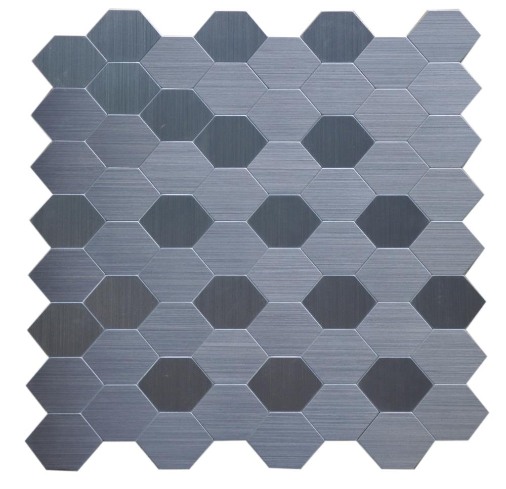 Instant Mosaic 6-Pack 12-in x 12-in Metallic Metal Versailles Peel & Stick Tile