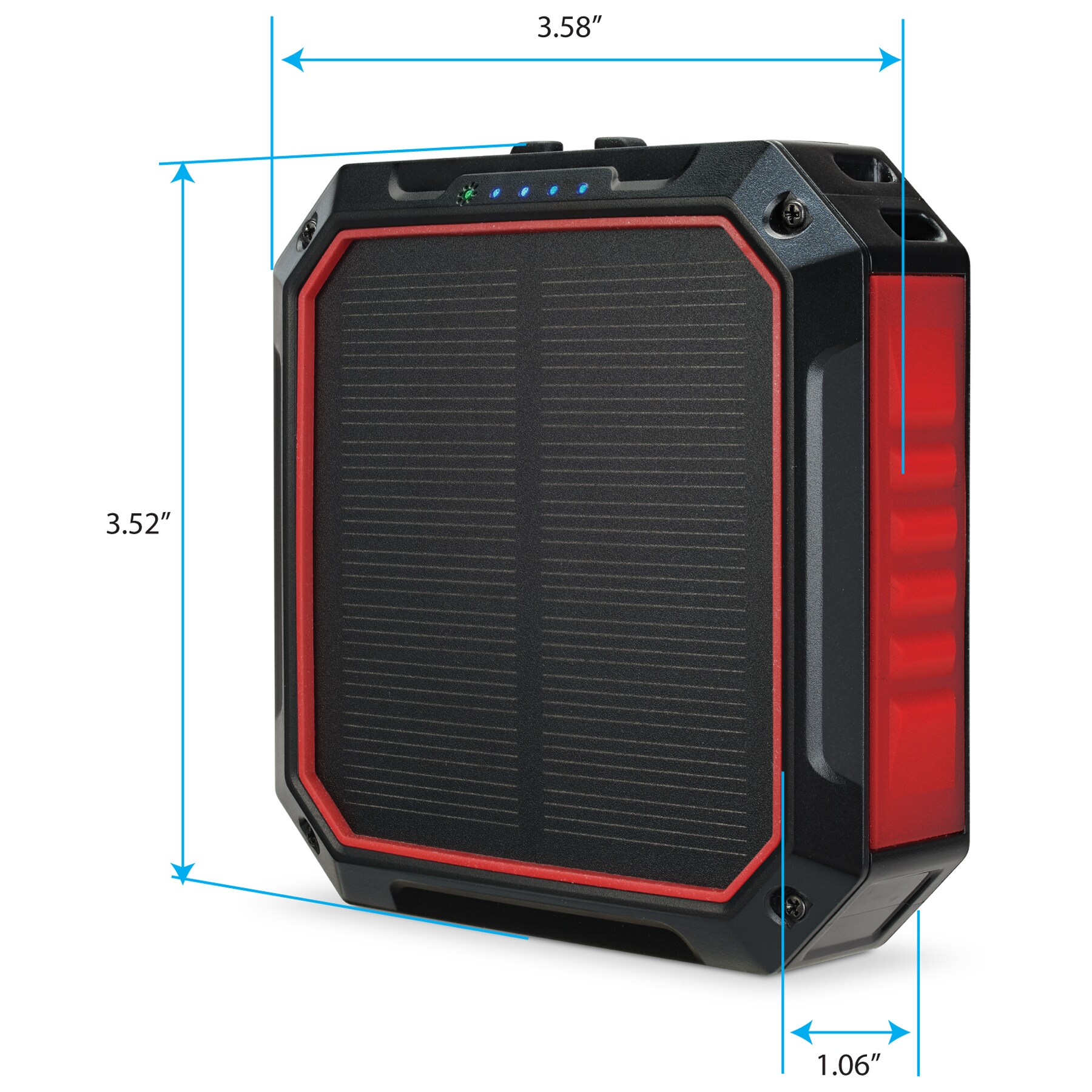 WeatherX Solar Power Bank & Light with Wireless Charger (XPC10002R)