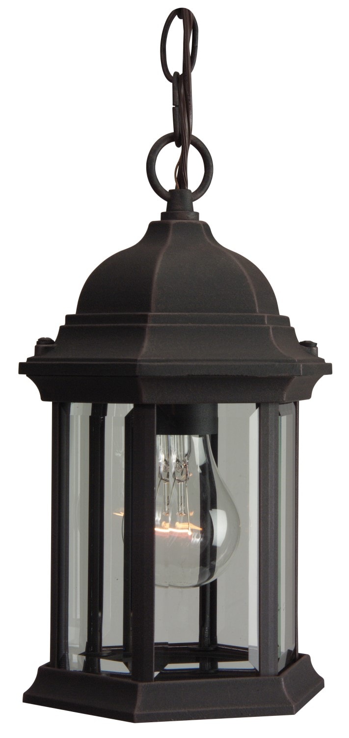 Craftmade Z291-RT Hex Style 1 -Light Rust Traditional Beveled glass Square Medium Outdoor Hanging Pendant light