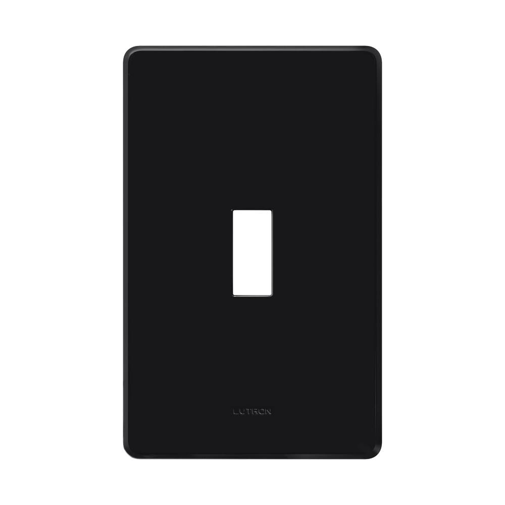 Lutron FG-1-BL Fassada 1 -Gang Standard Size Gloss Black Plastic Indoor Screwless Toggle Wall Plate
