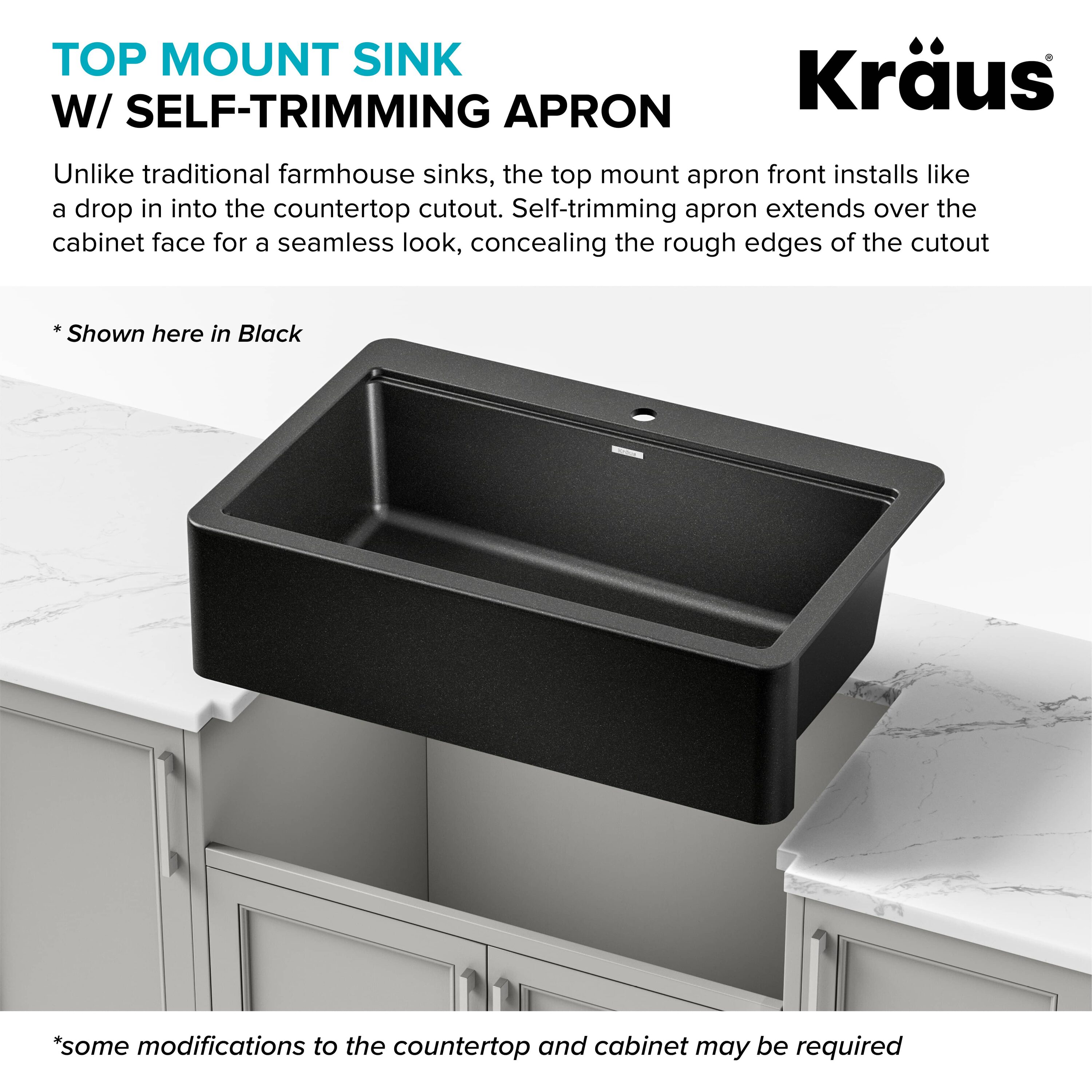 Kraus KGTF1-33WH Kitchen-Sinks - View #4