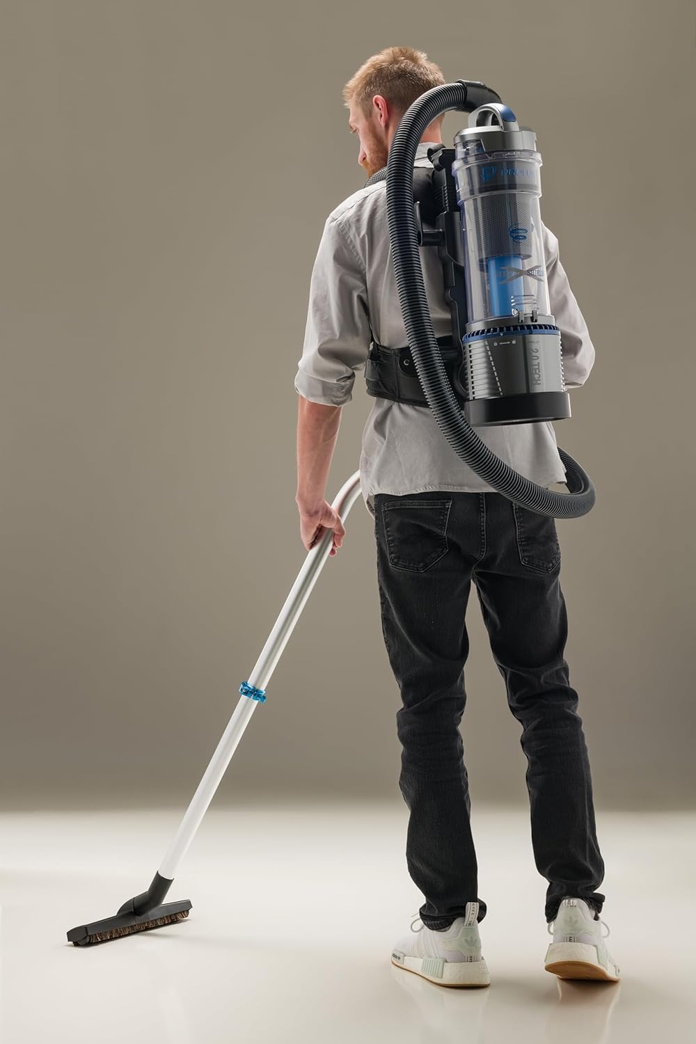 Prolux 2.0 Lightweight Gray Bagless Backpack Vacuum with HEPA Filter