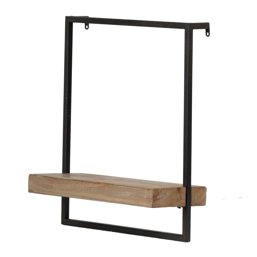 Blisstyle 15.7Inch X 5.9Inch X 17.7Inch Iron And Wood Wall Shelf Wall Hanging Decor Home Decor Accent Wall Shelf Floating Shelves Storage Shelf Wall Mount Shelf
