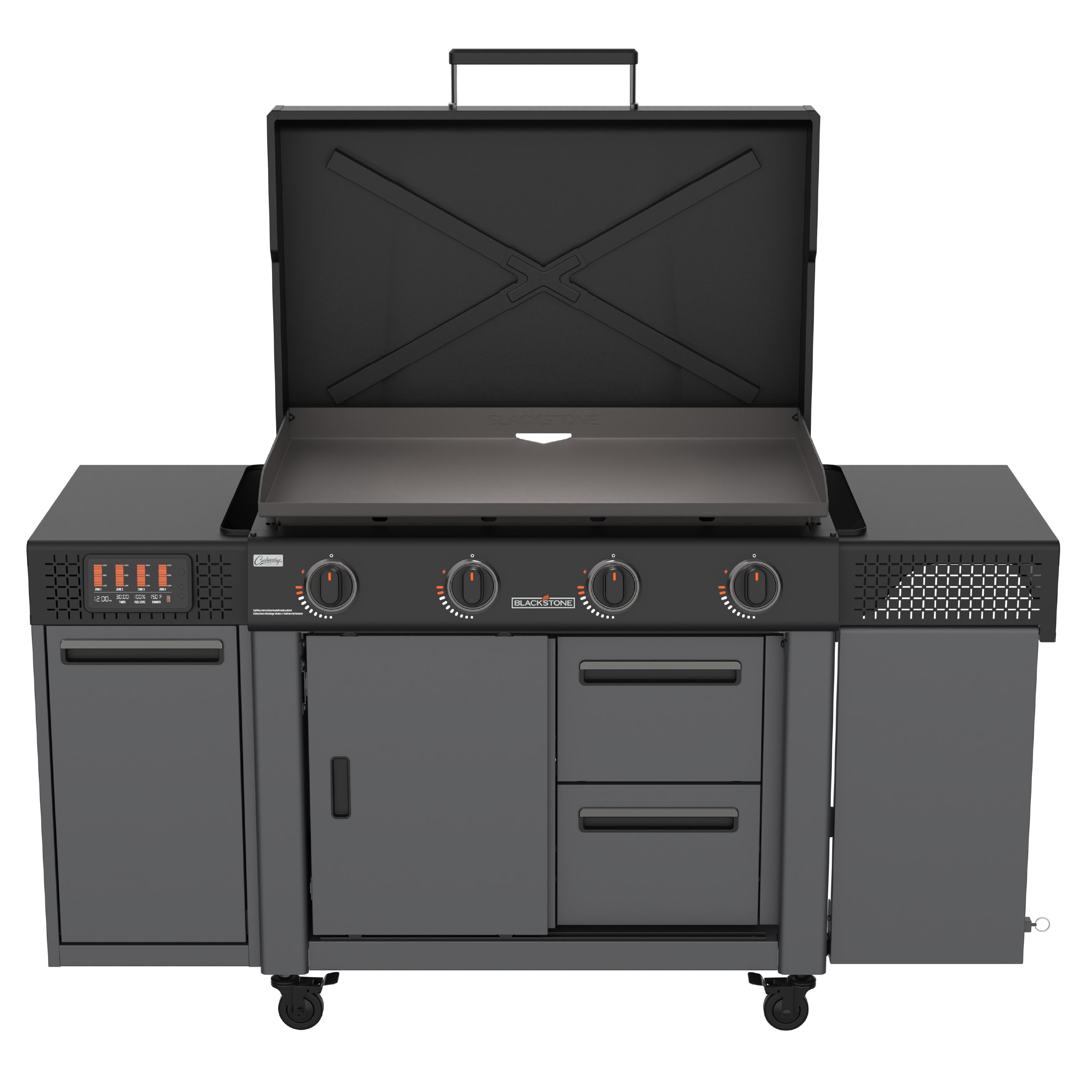 Blackstone 2362 36" Culinary Deluxe Griddle with Extended Side Table 4 -Burner Liquid propane Flat Top Grill