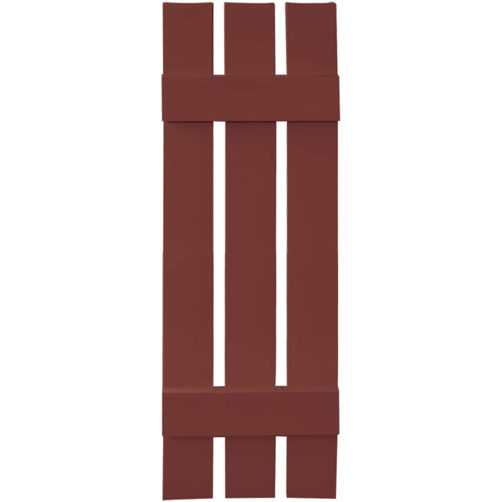 Vantage V5371239027 11.875-in W x 39-in H Cambridge Red Board and batten Spaced Exterior Shutters ( 1 -Pack )