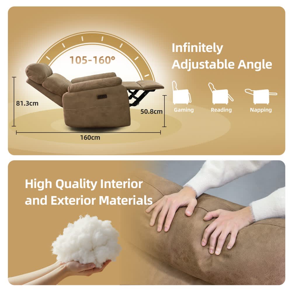 Coolbibila MALIA-RECLINER-BROWN chairs - View #4