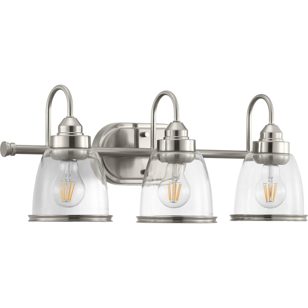 Progress Lighting P300180-009 Saluda 24-in 3 -Light Brushed Nickel Transitional Vanity light