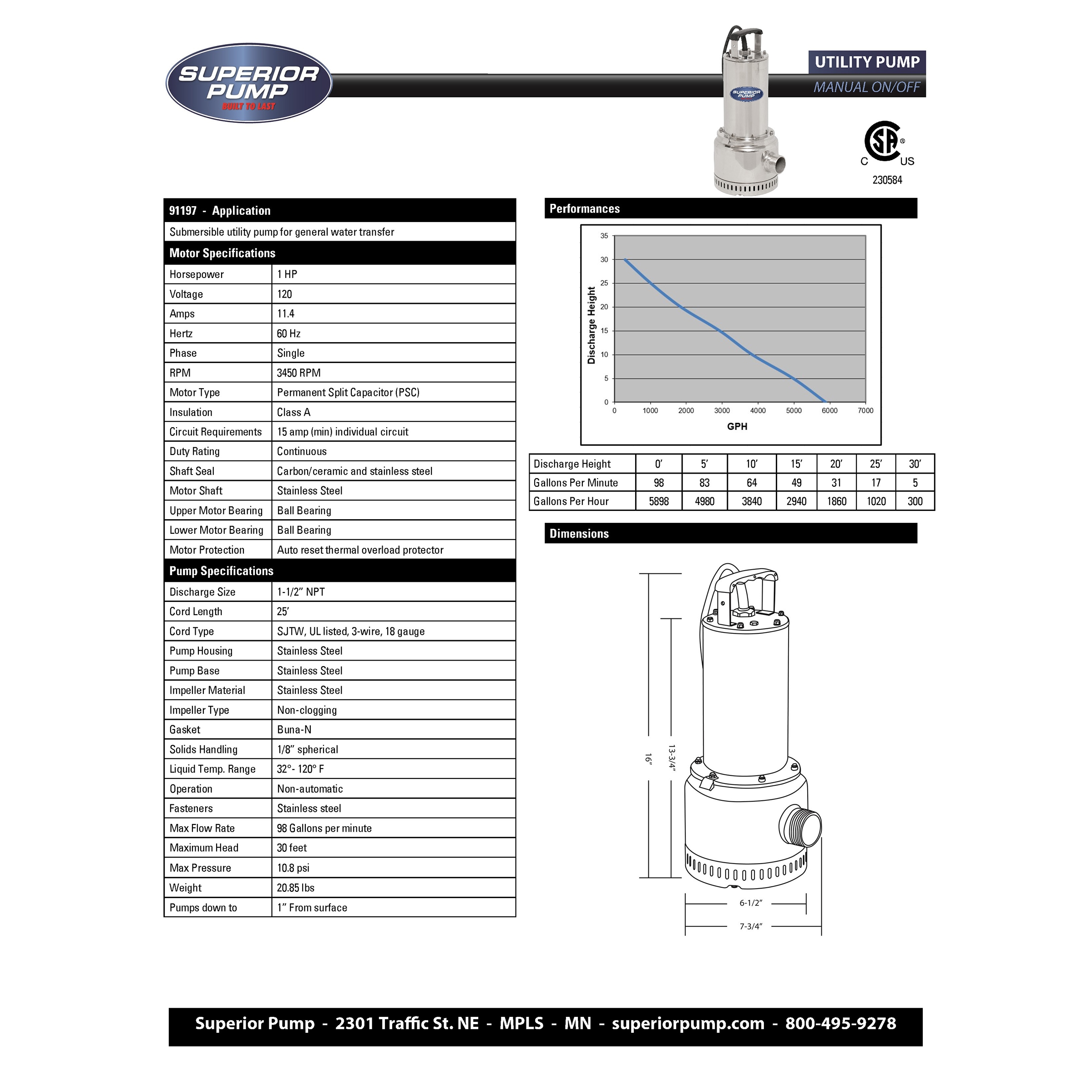 Superior Pump 91197 pumps - View #3