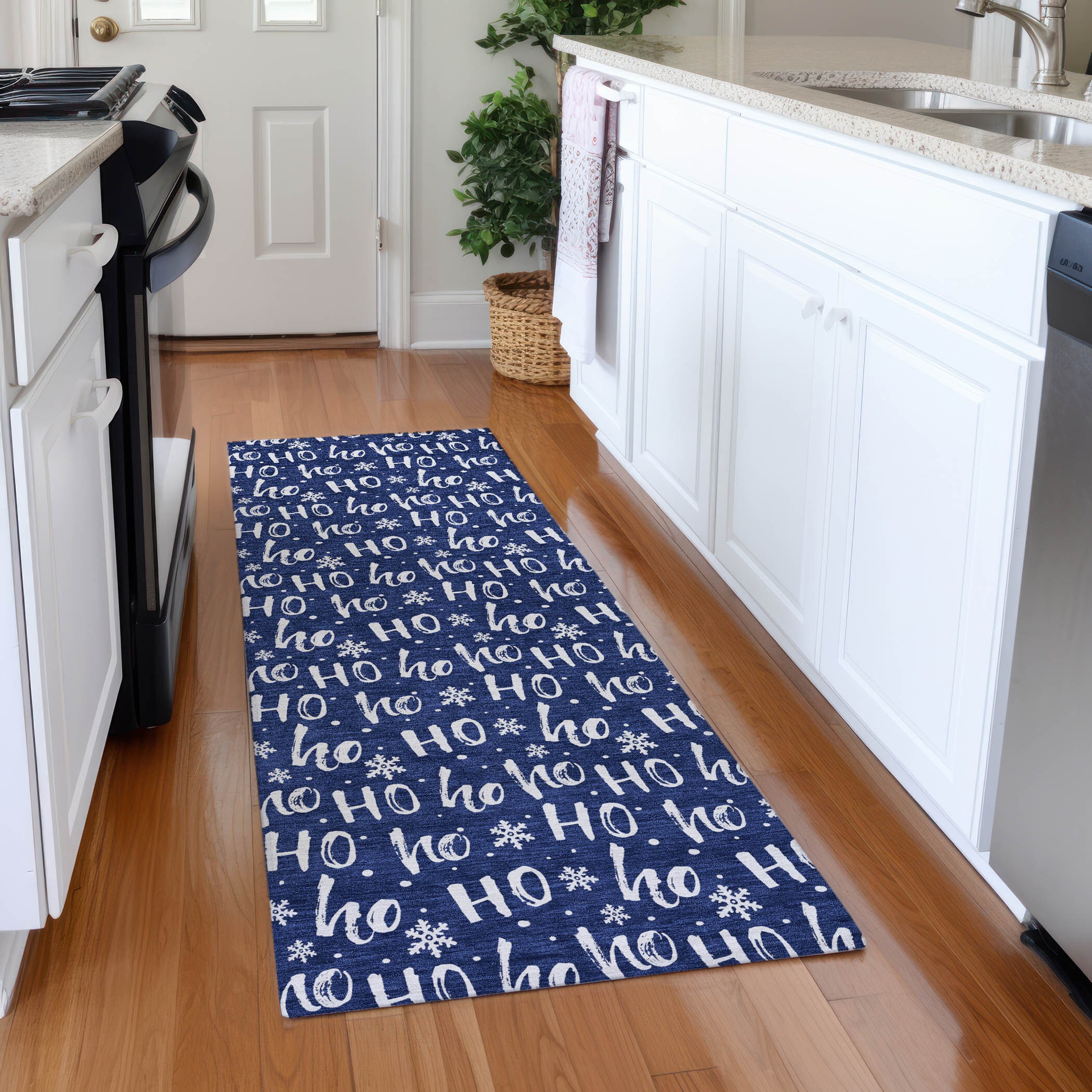 Addison Rugs ACN1814NA2X8 Chantille ACN1814NA 2 x 7 (ft) Loomed Polyester Navy Rectangular Indoor/Outdoor Machine washable Area rug