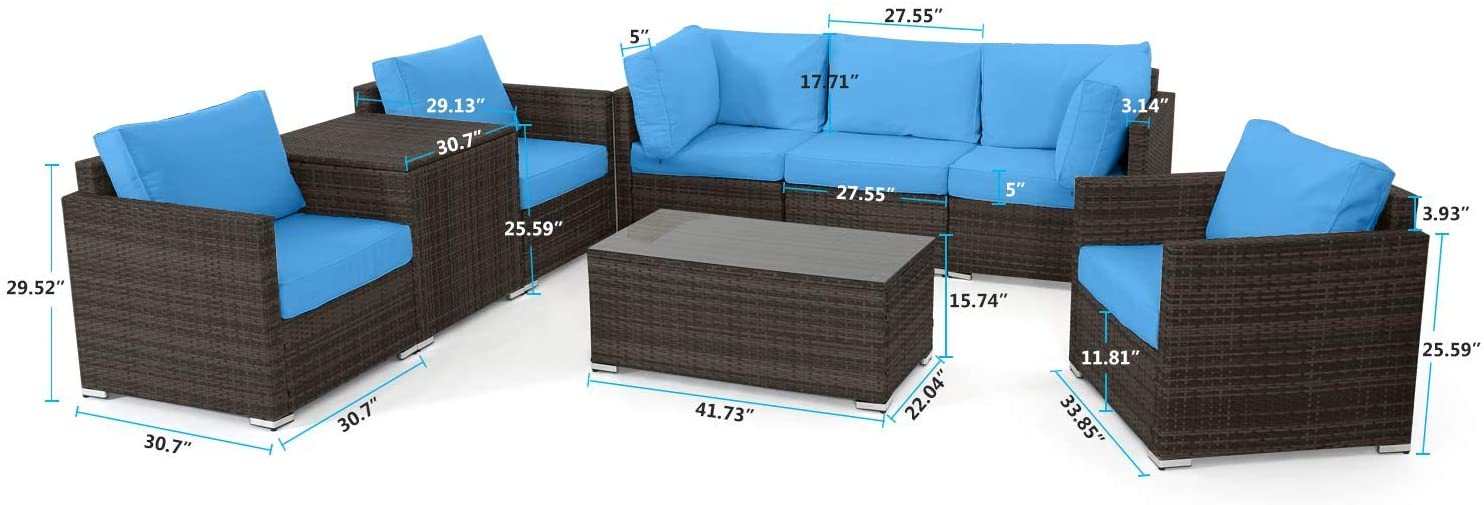Tribesigns HO008-BNBL Patio-Sofas-Daybeds - View #7