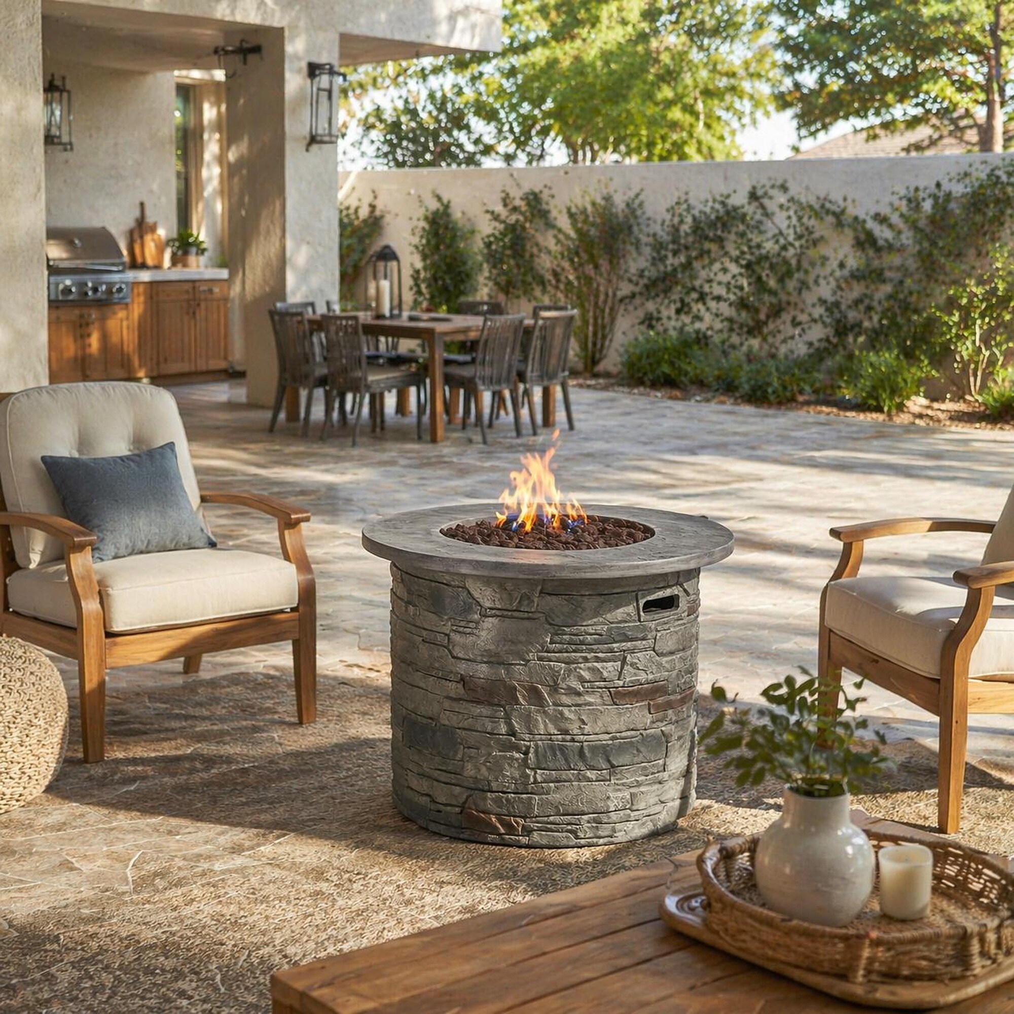 TEINIE HJJ-57564GRY40K Outdoor-Gas-Firepits - View #7