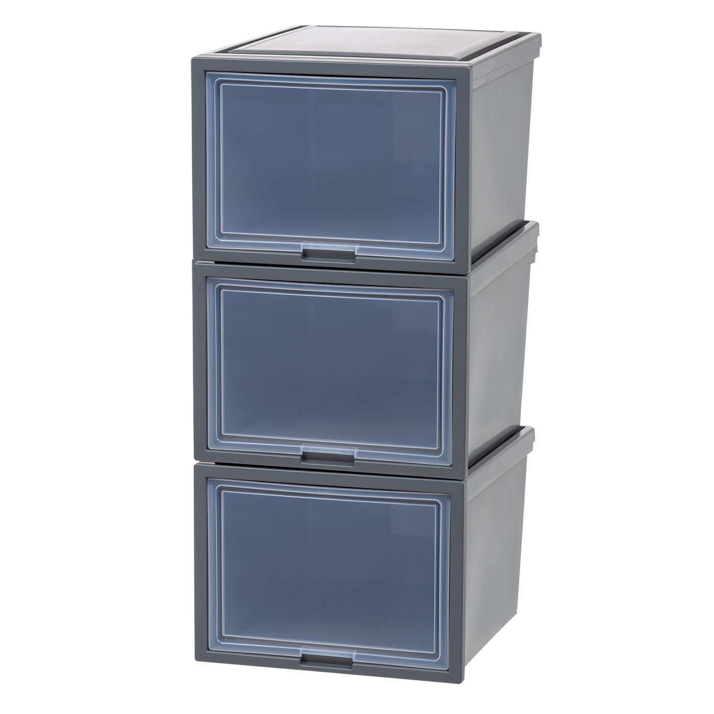 Project Source 16-in W x 12-in H x 19-in D Gray Plastic Stackable