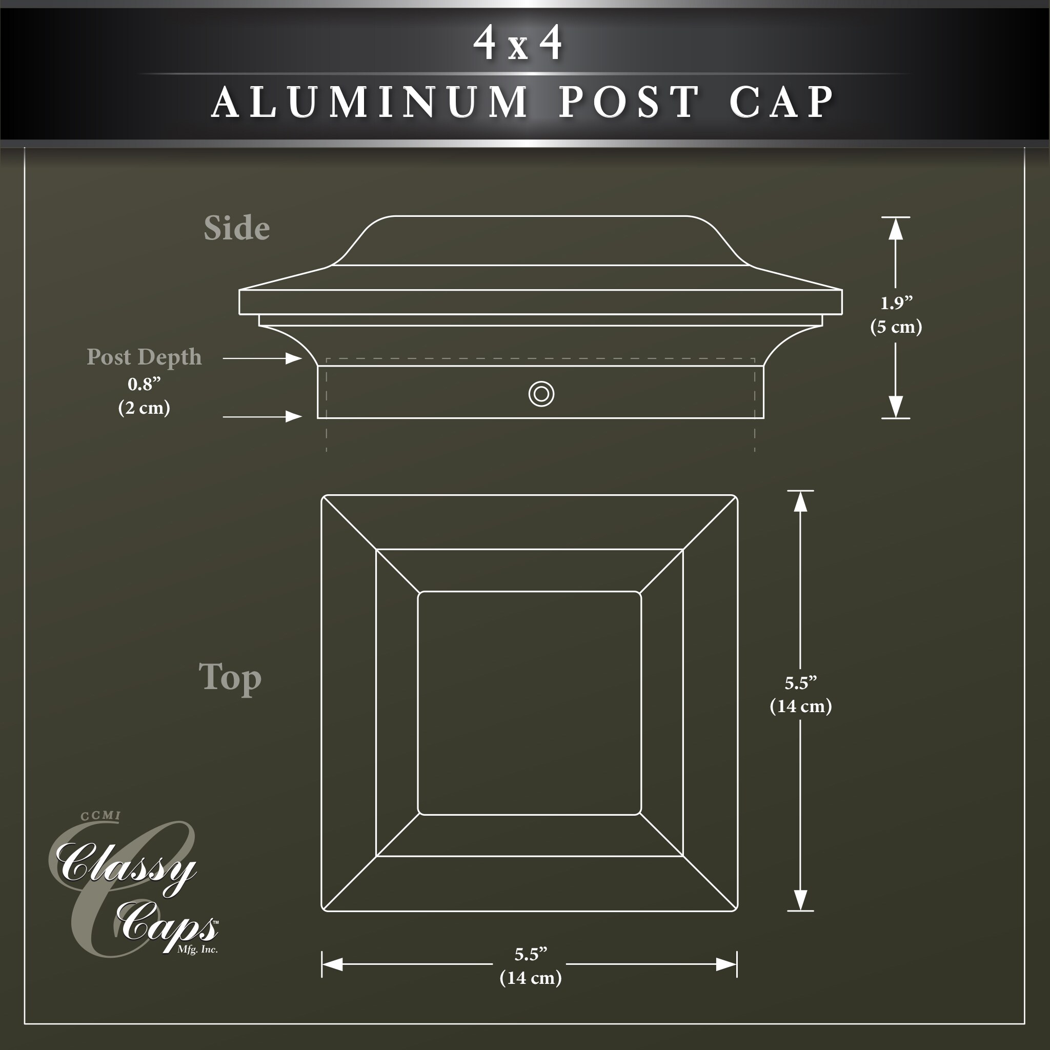 Classy Caps NSM44B Deck-Post-Caps - View #7