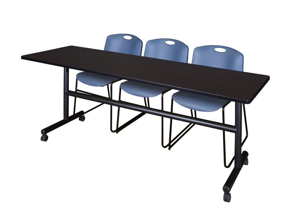 Regency MKFT8424MW44BE Training Brown 4-Person Training Table (84-in W x 29-in H)