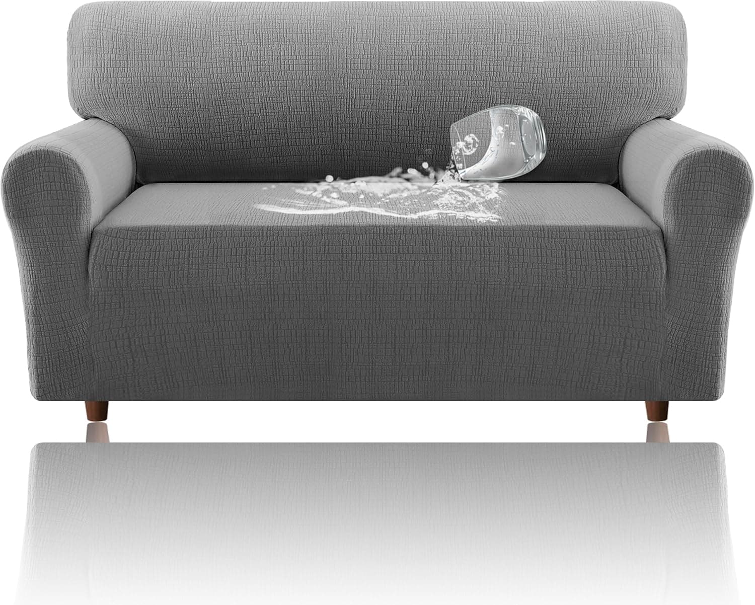 H.Versailtex -  Jacquard Stretch Sofa Slipcover Waterproof Seat Protector Elastic Bottom 1Piece S...